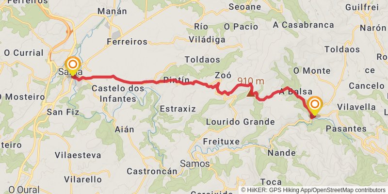 Via de la Plata stage 42 Map