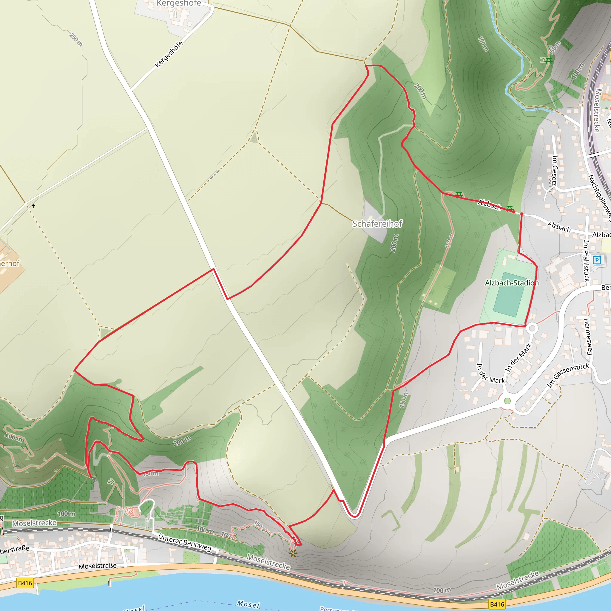 Rabenlay via Traumpfaedchen Loefer Rabenlaypfad mobile static map