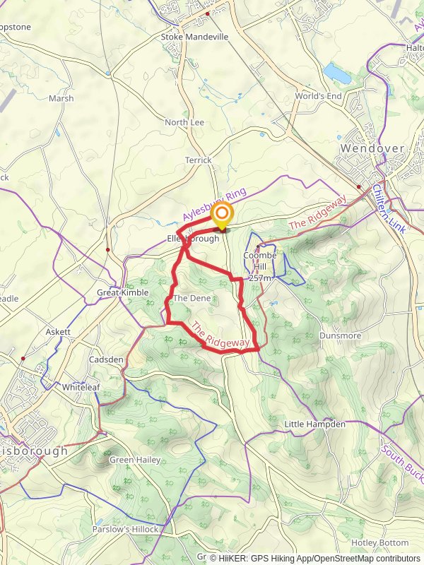 Whorley and Ellesborough Loop mobile static map