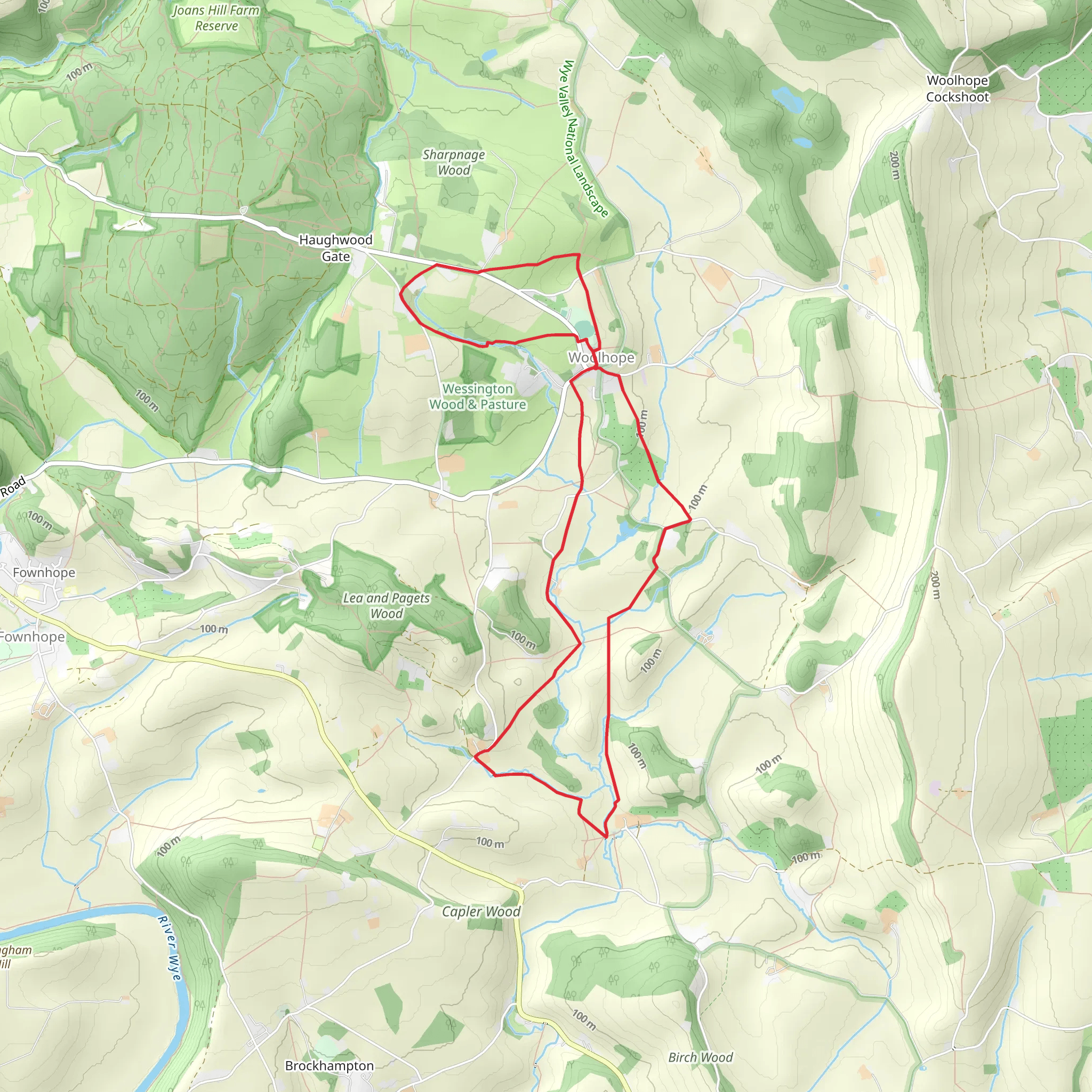 Woolhope CIrcular Path mobile static map