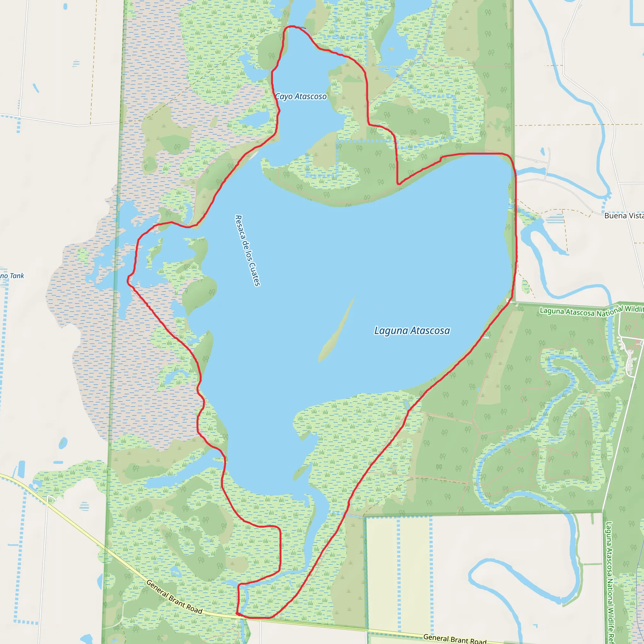Laguna Atascosa Loop mobile static map