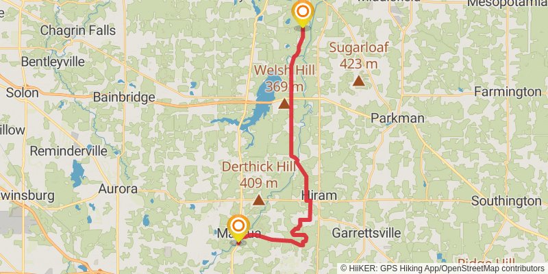 Buckeye Trail stage 102 Map