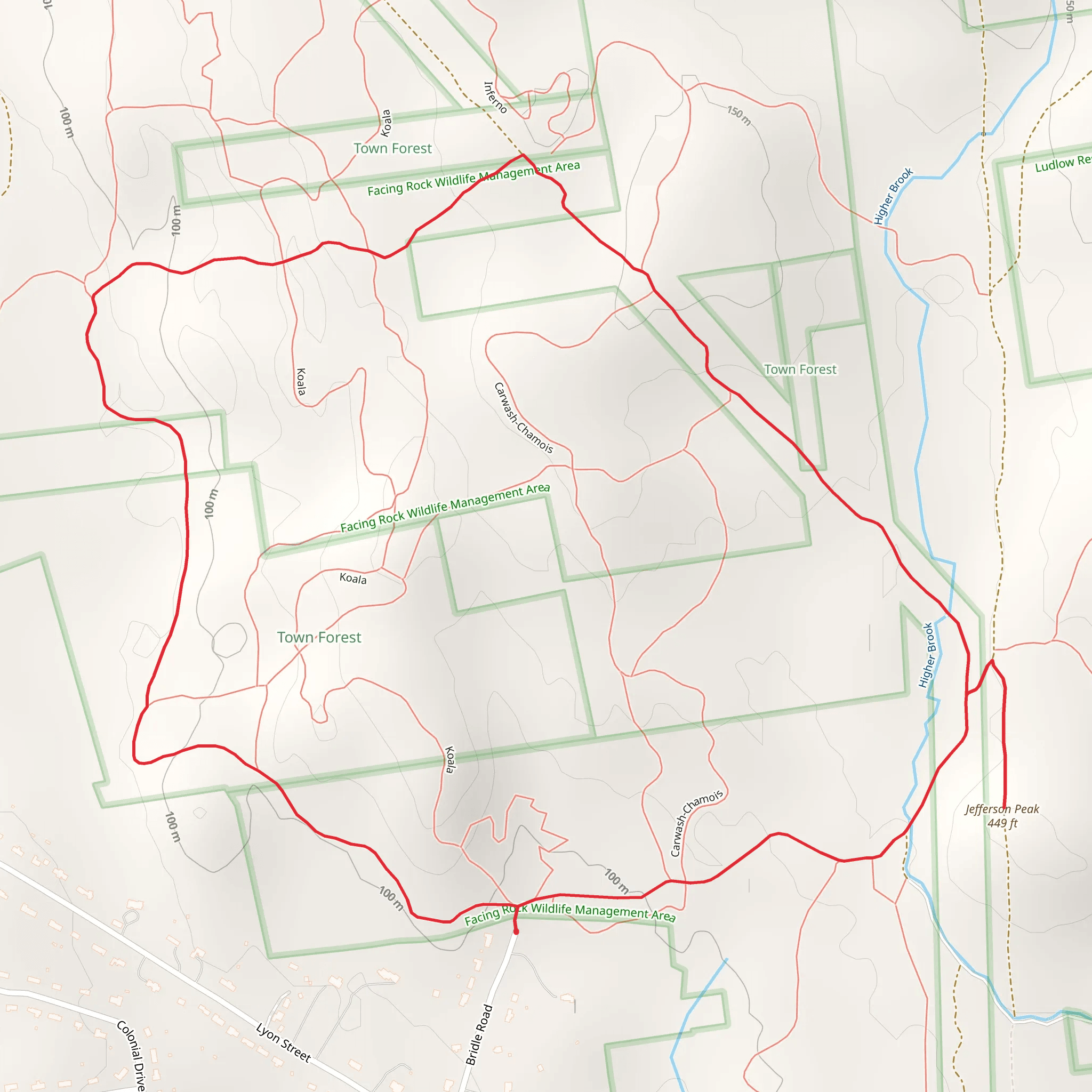 Town Forest Loop mobile static map