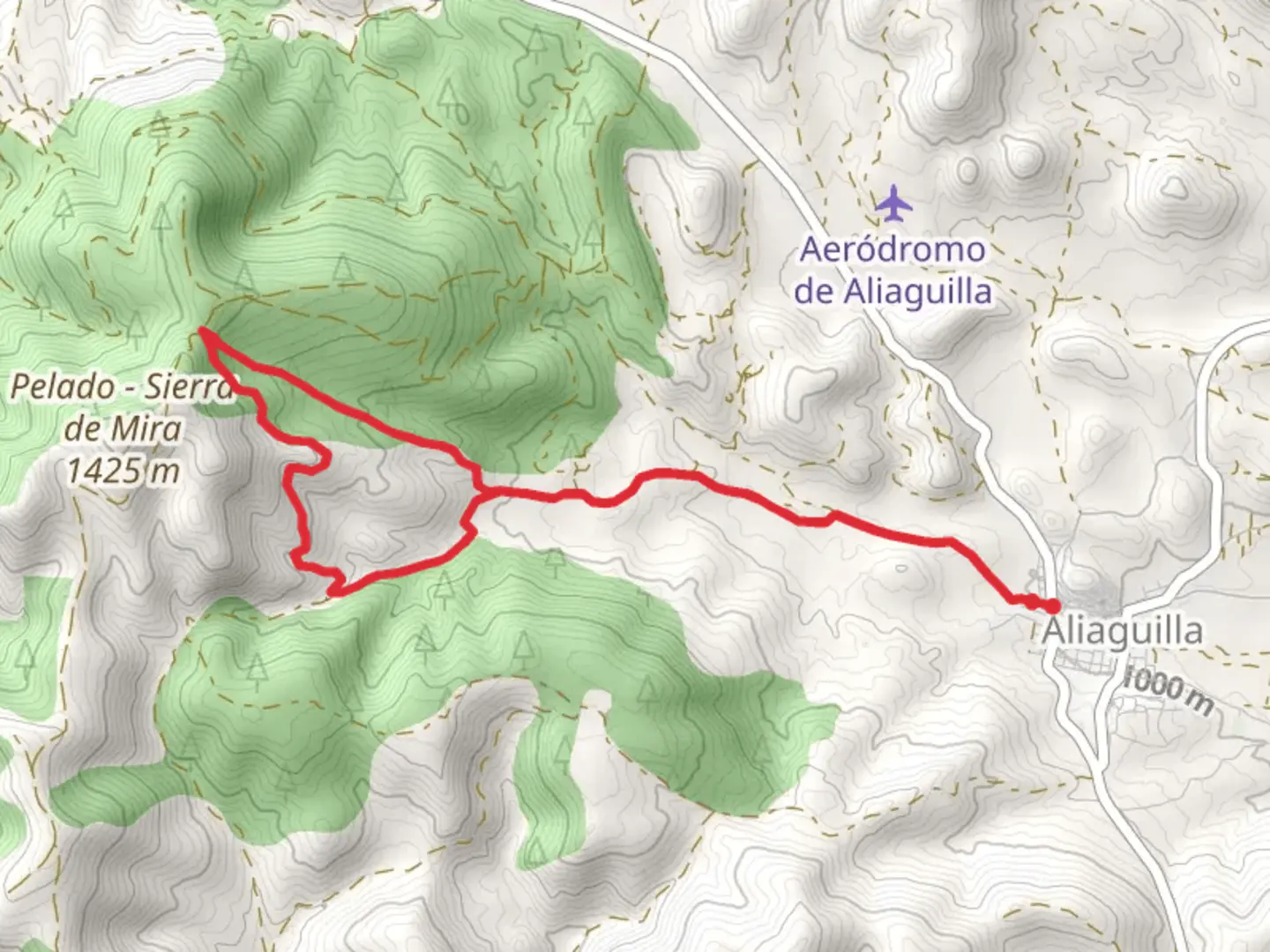 An image depicting the trail Torrelahuerta Trail PR CU 14 and its surrounding area.