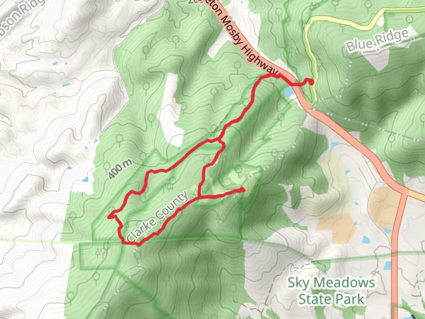 An image depicting the trail Old Trail and Appalachian Trail Loop and its surrounding area.