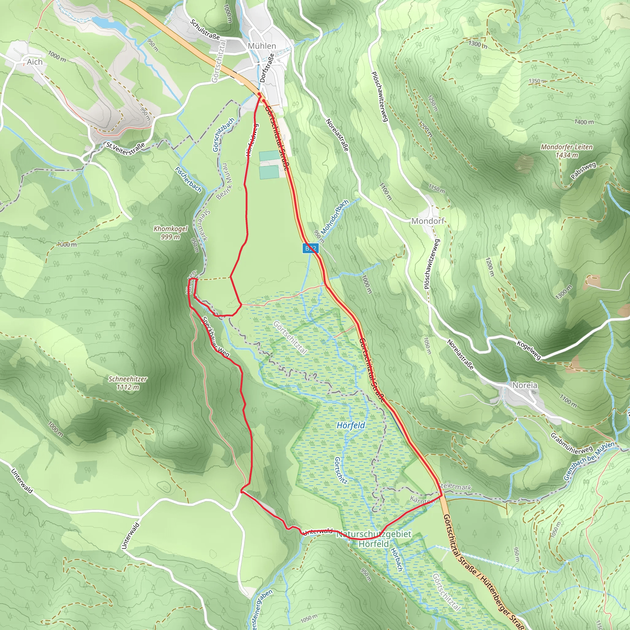 Hörfeldmoor Loop Trail mobile static map