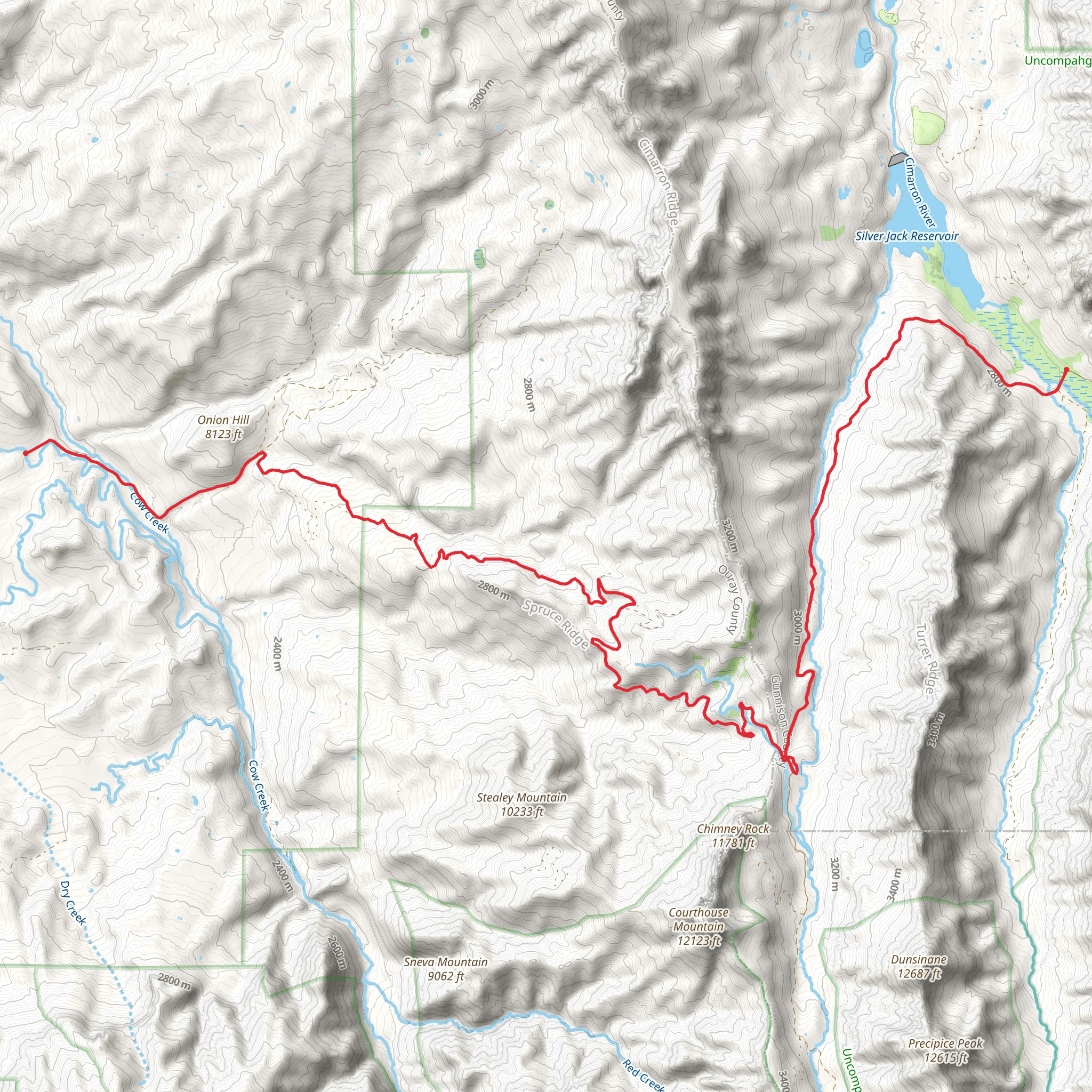 West Fork Cimarron River mobile static map