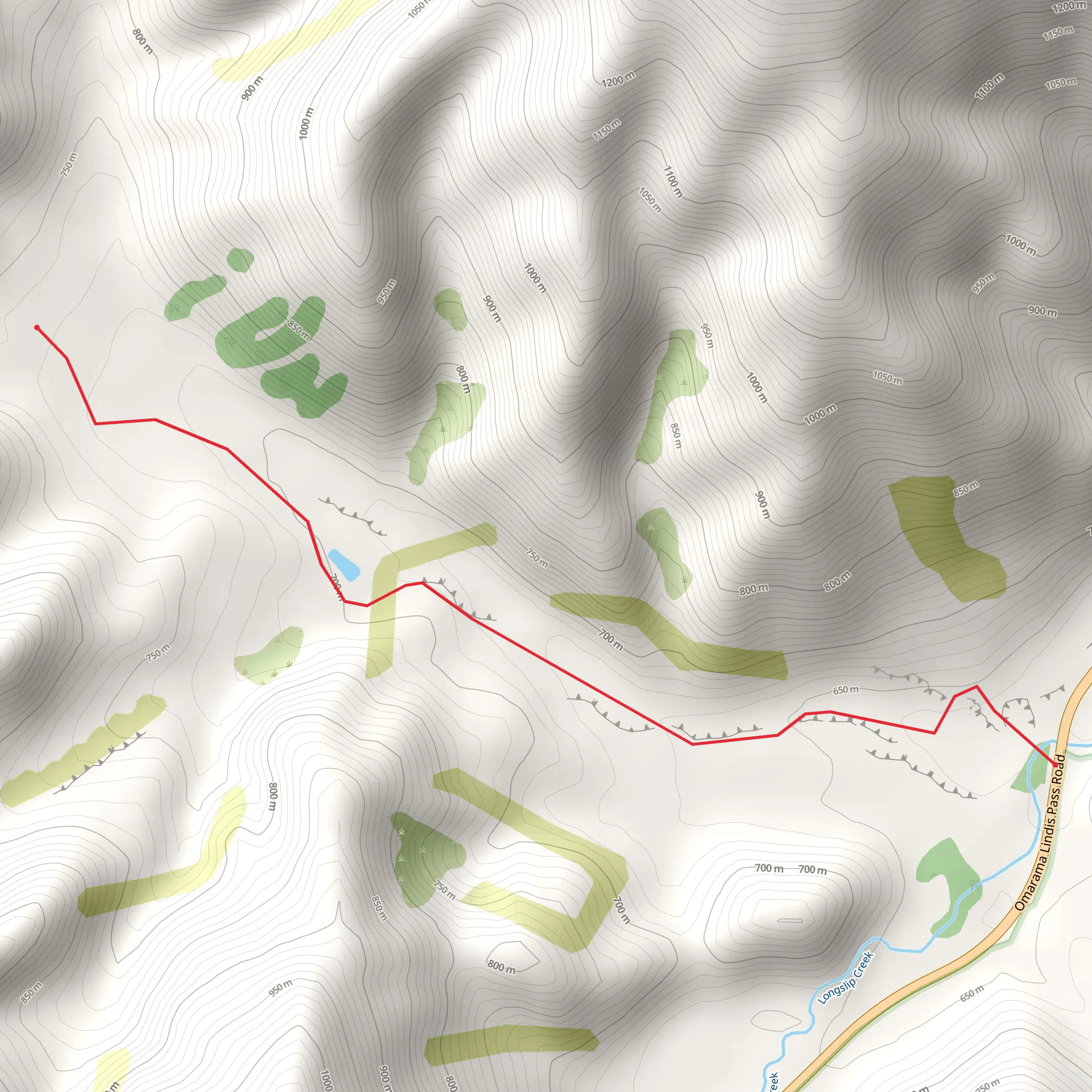 Dromedary Hill Track mobile static map
