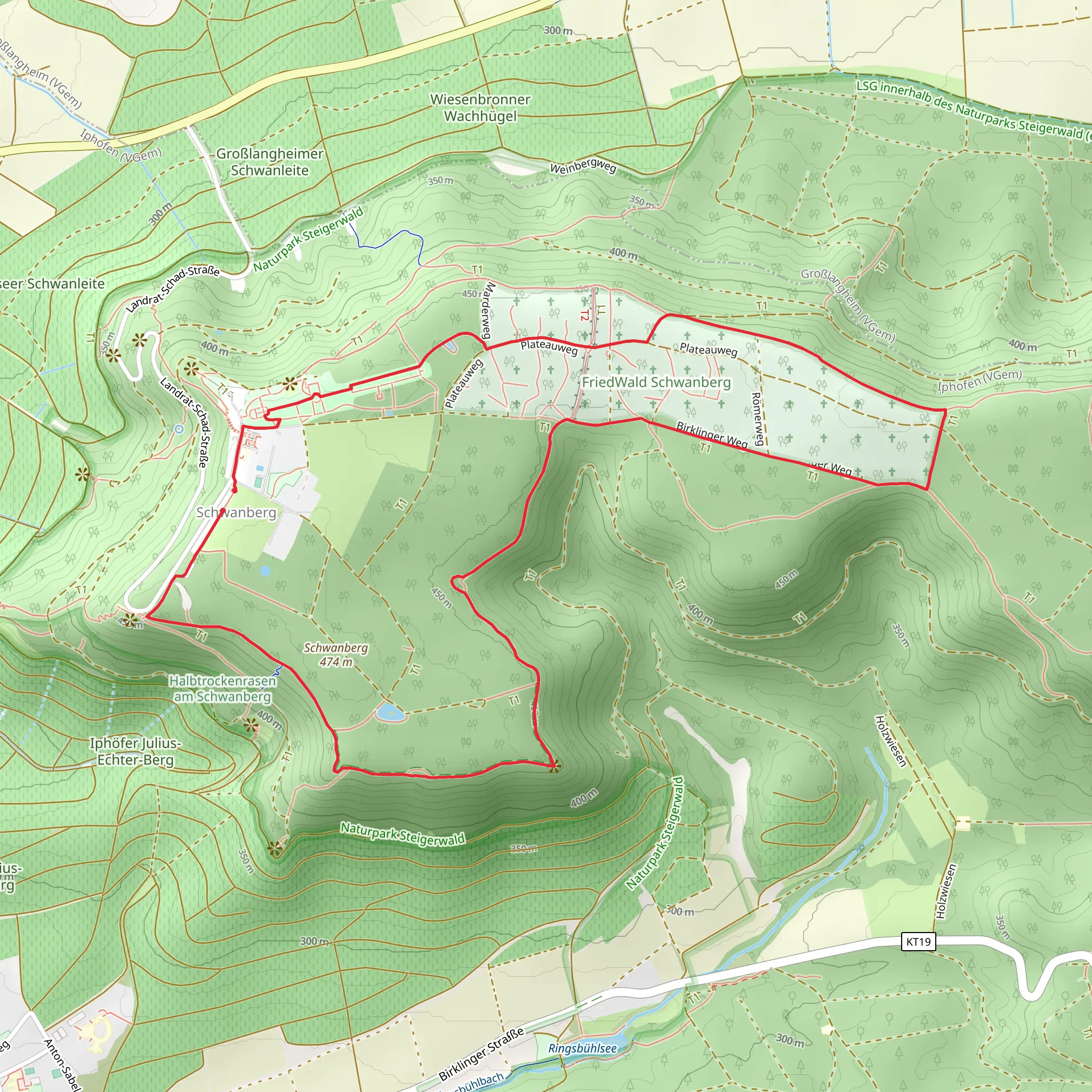 Zwerg, Frosch and Traumrunde Schwanberg mobile static map
