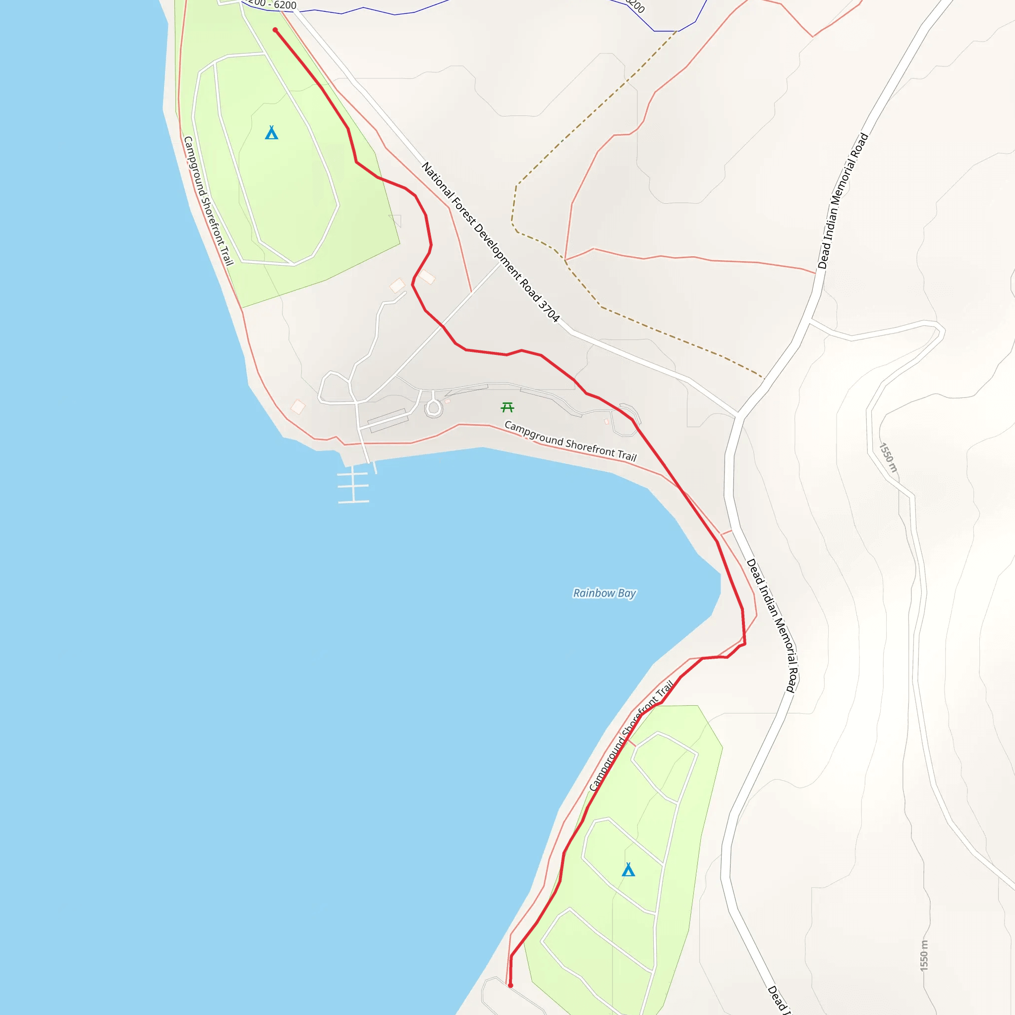 Sunset Campground Trail mobile static map