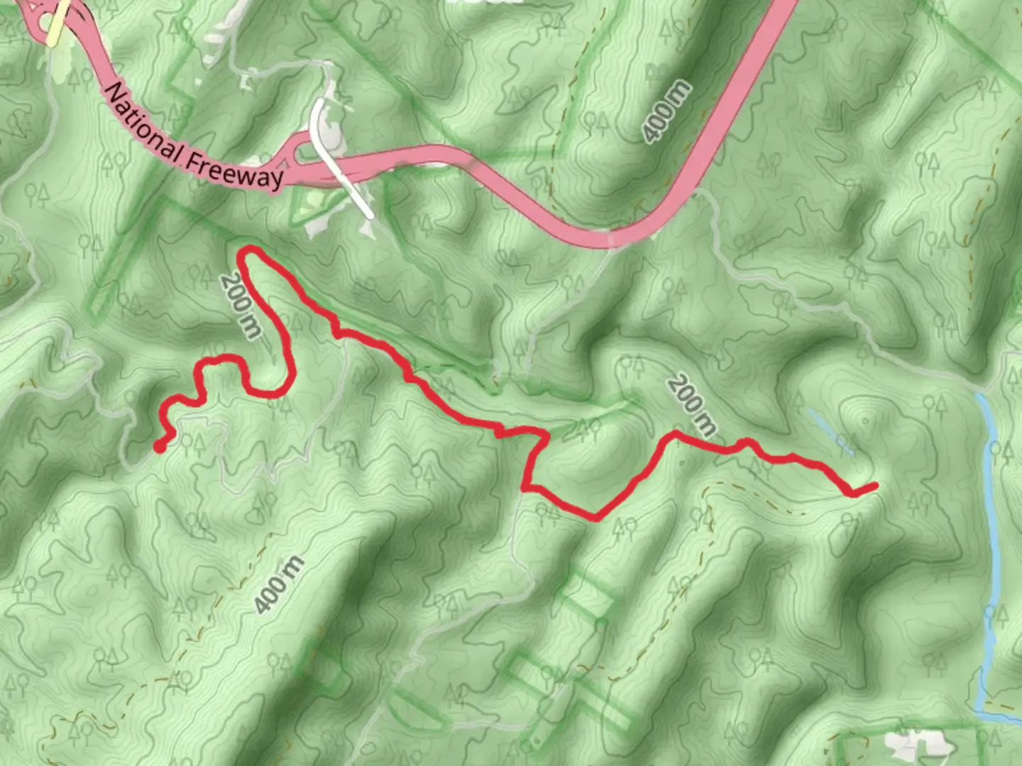 An image depicting the trail Fifteenmile Creek and its surrounding area.