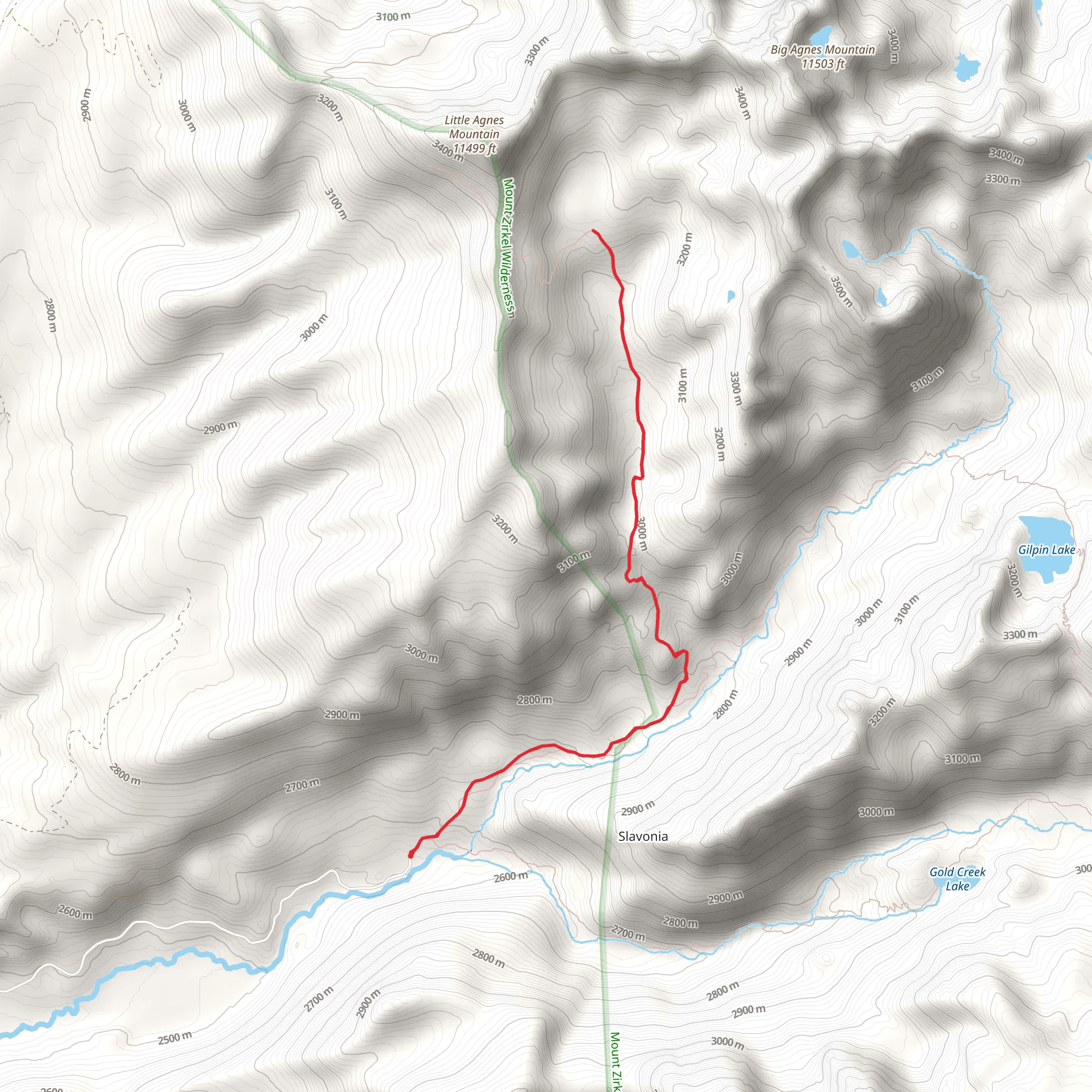 Mica Basin Trail mobile static map