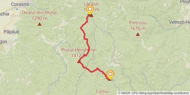 Trans Carpathian Hike stage 87 Map
