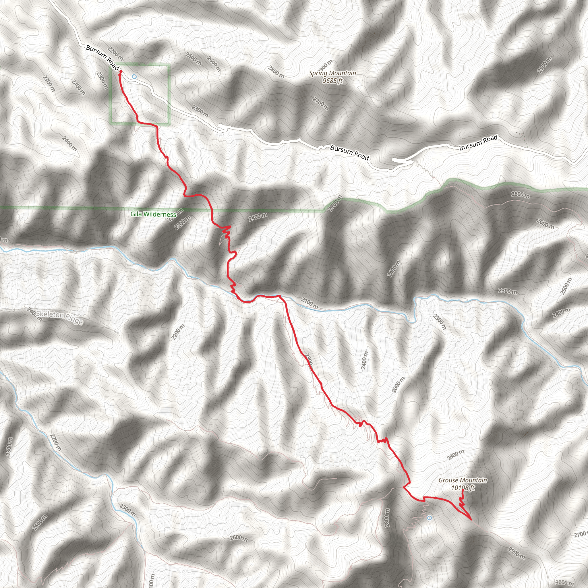 Grouse Mountain via Deloche-Wynn Canyon Trail mobile static map