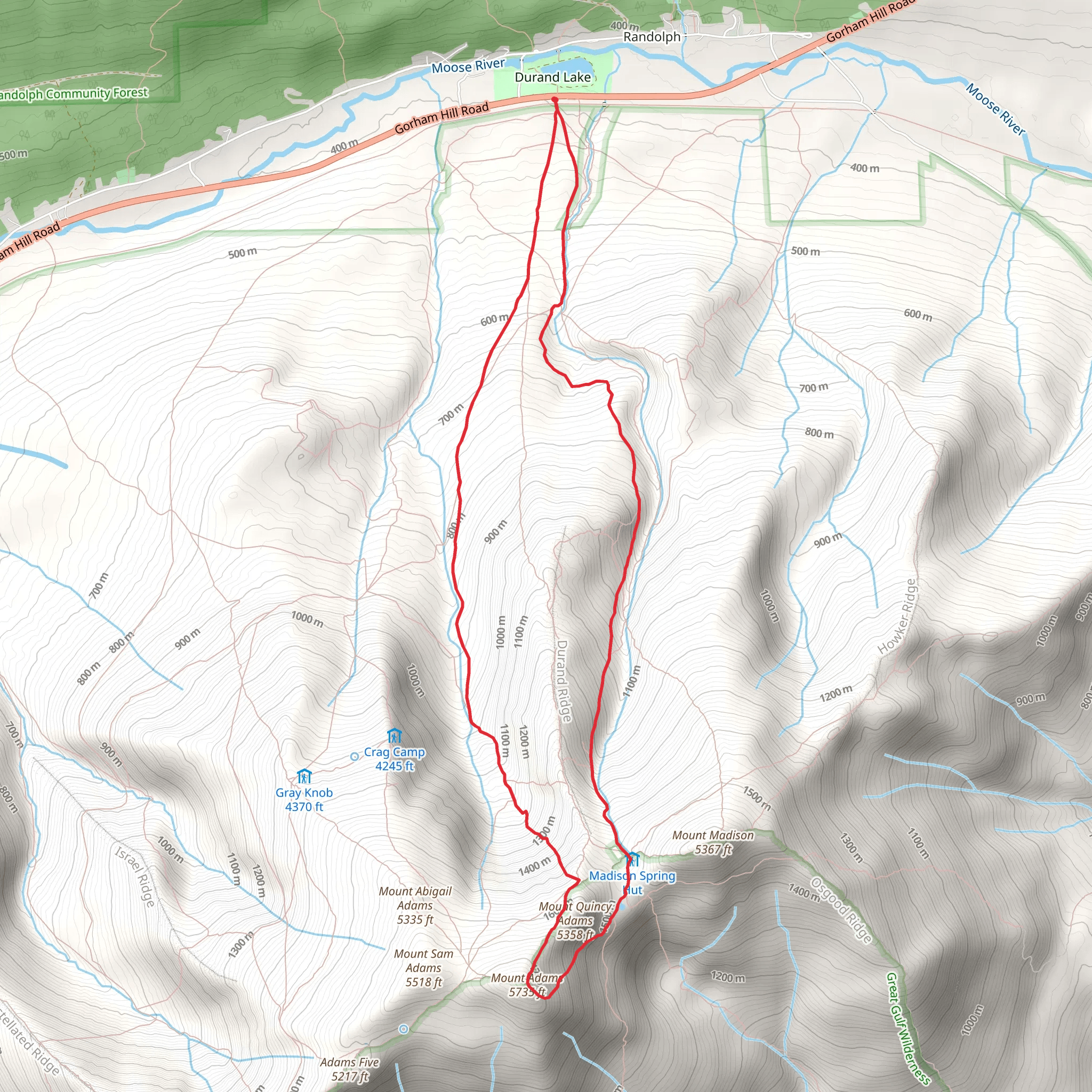 Mount Quincy Adams Loop mobile static map
