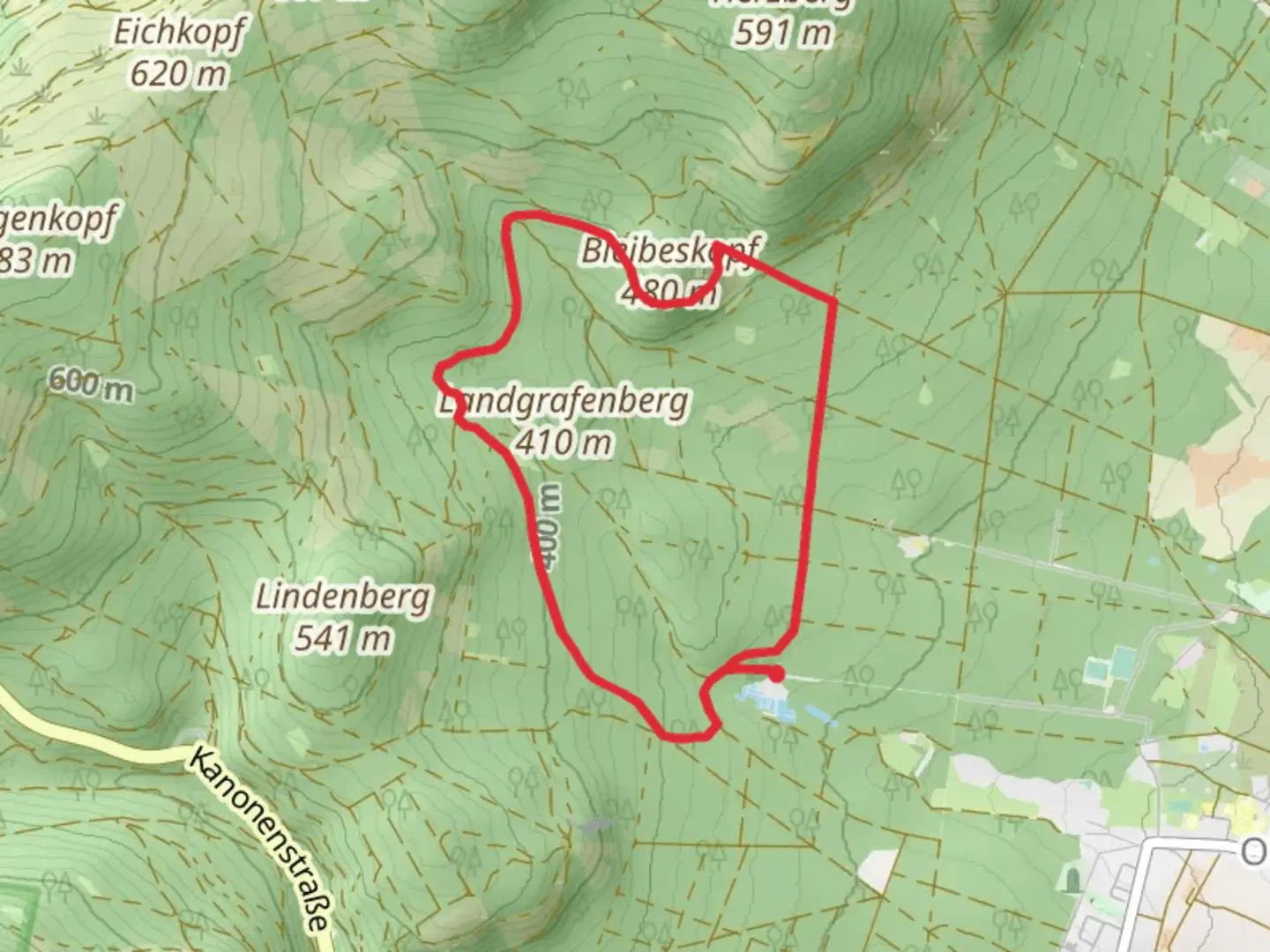 An image depicting the trail Keilerweg and its surrounding area.