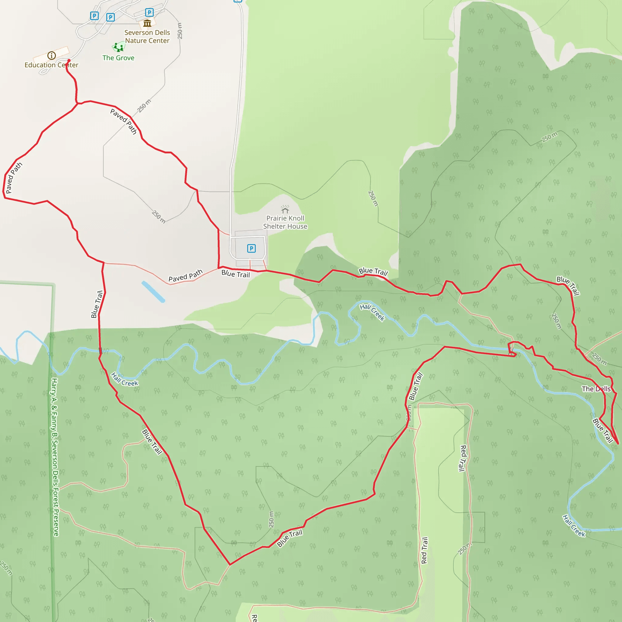 Hall Creek Loop mobile static map