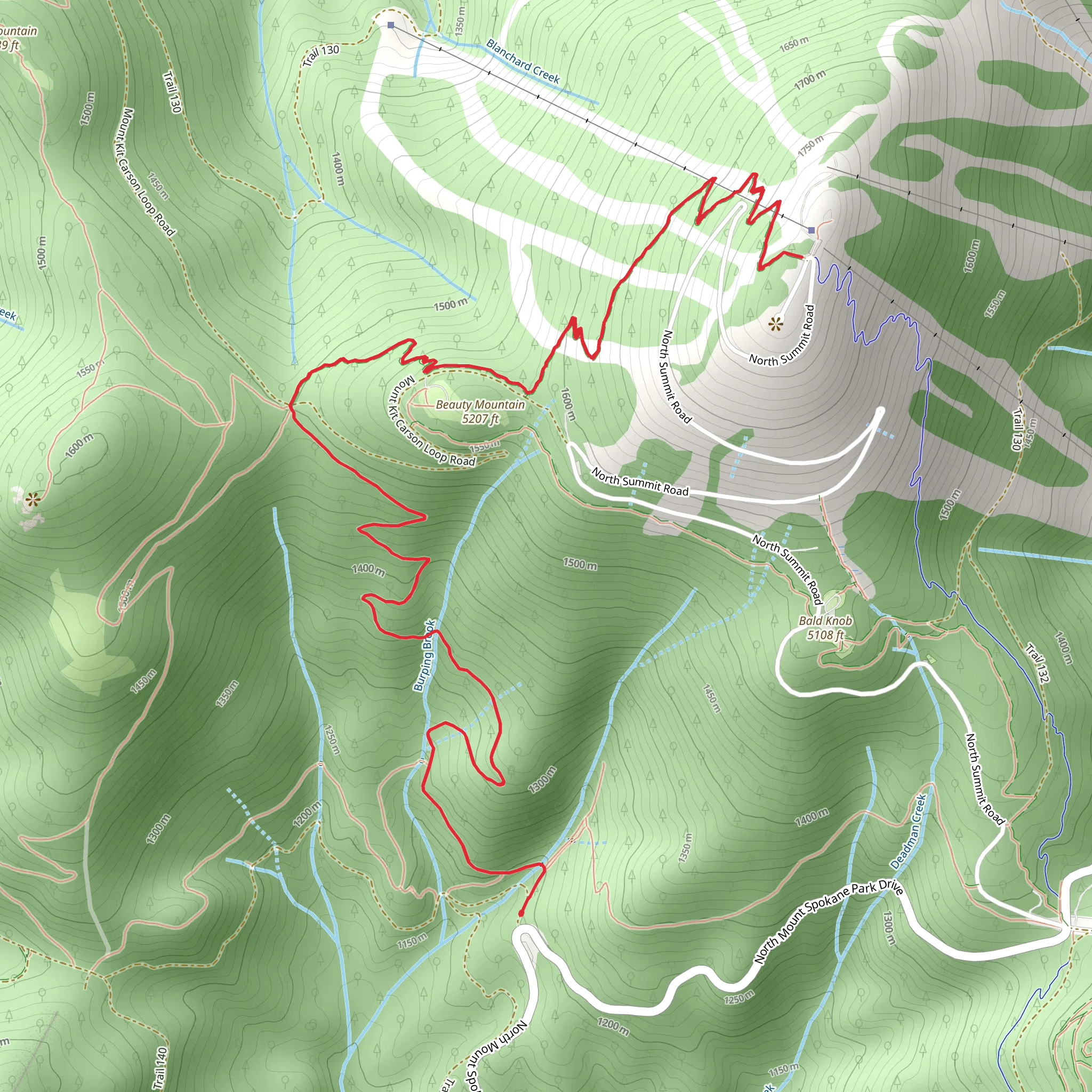 Trail 110 and Trail 140 mobile static map