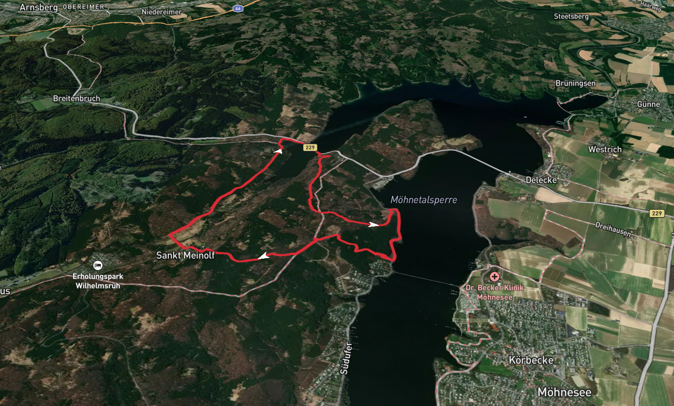 Heve Vorbecken and Wildbachbrücke via Seeweg