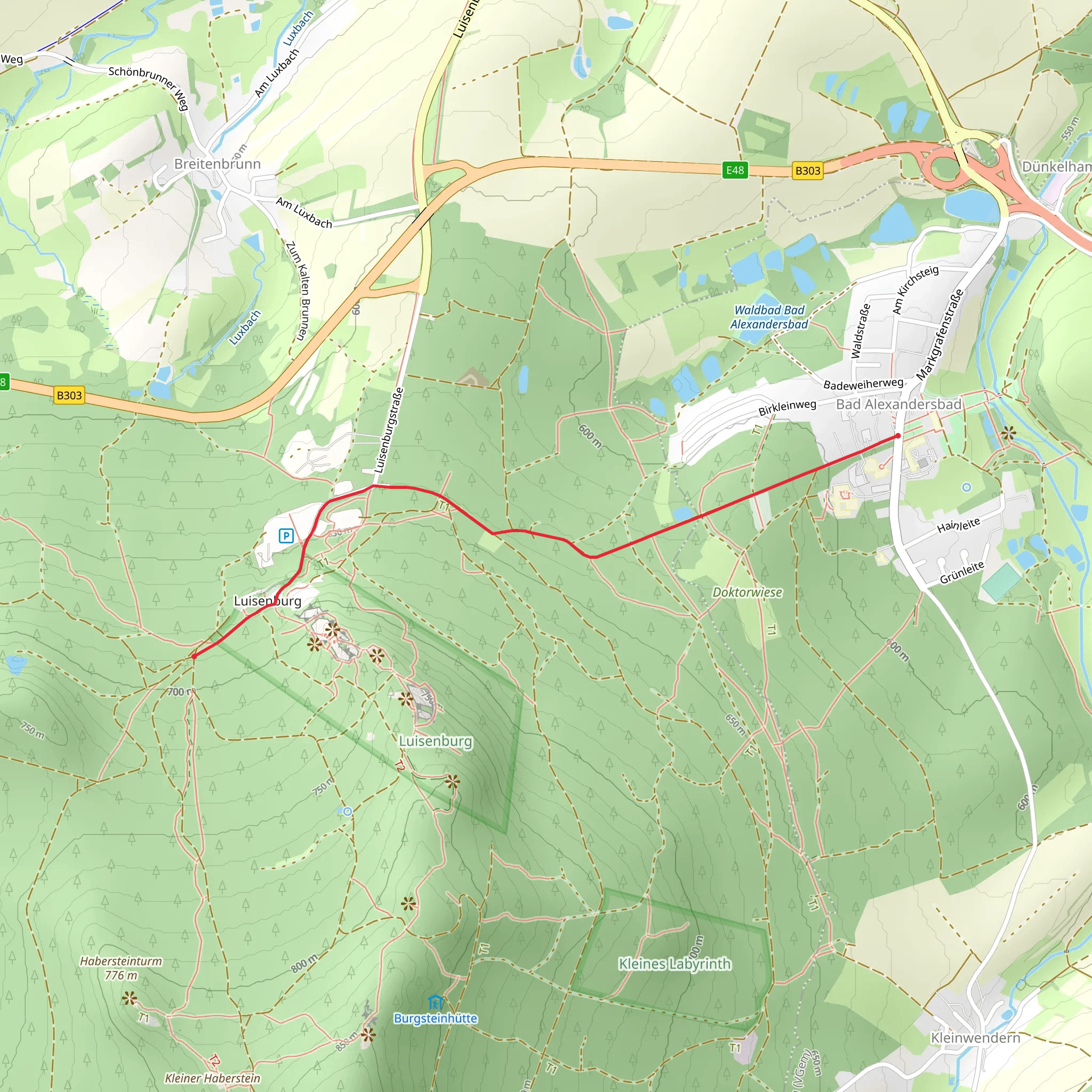 Reines Quellwasser via Luisenburgallee mobile static map