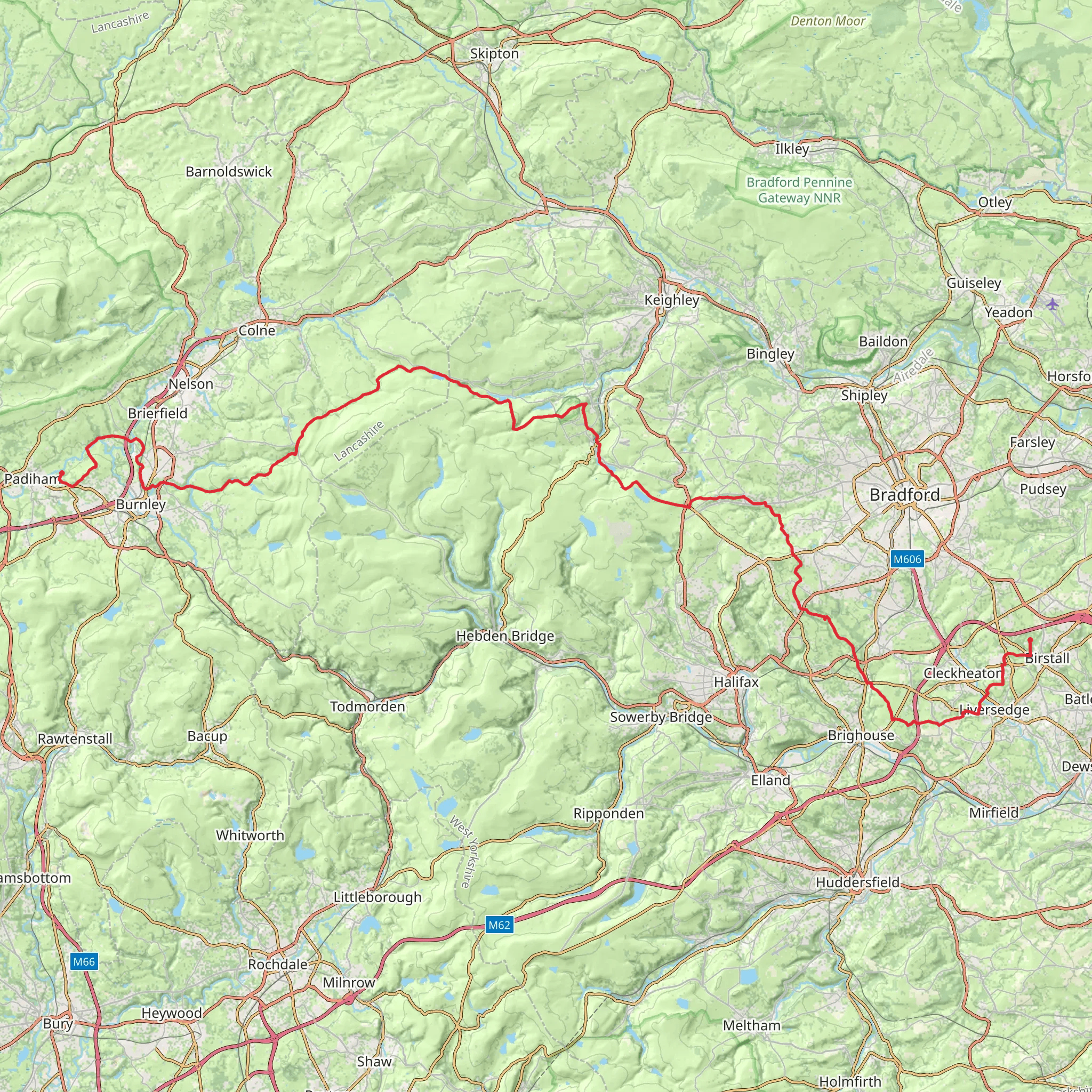 Brontë Way mobile static map