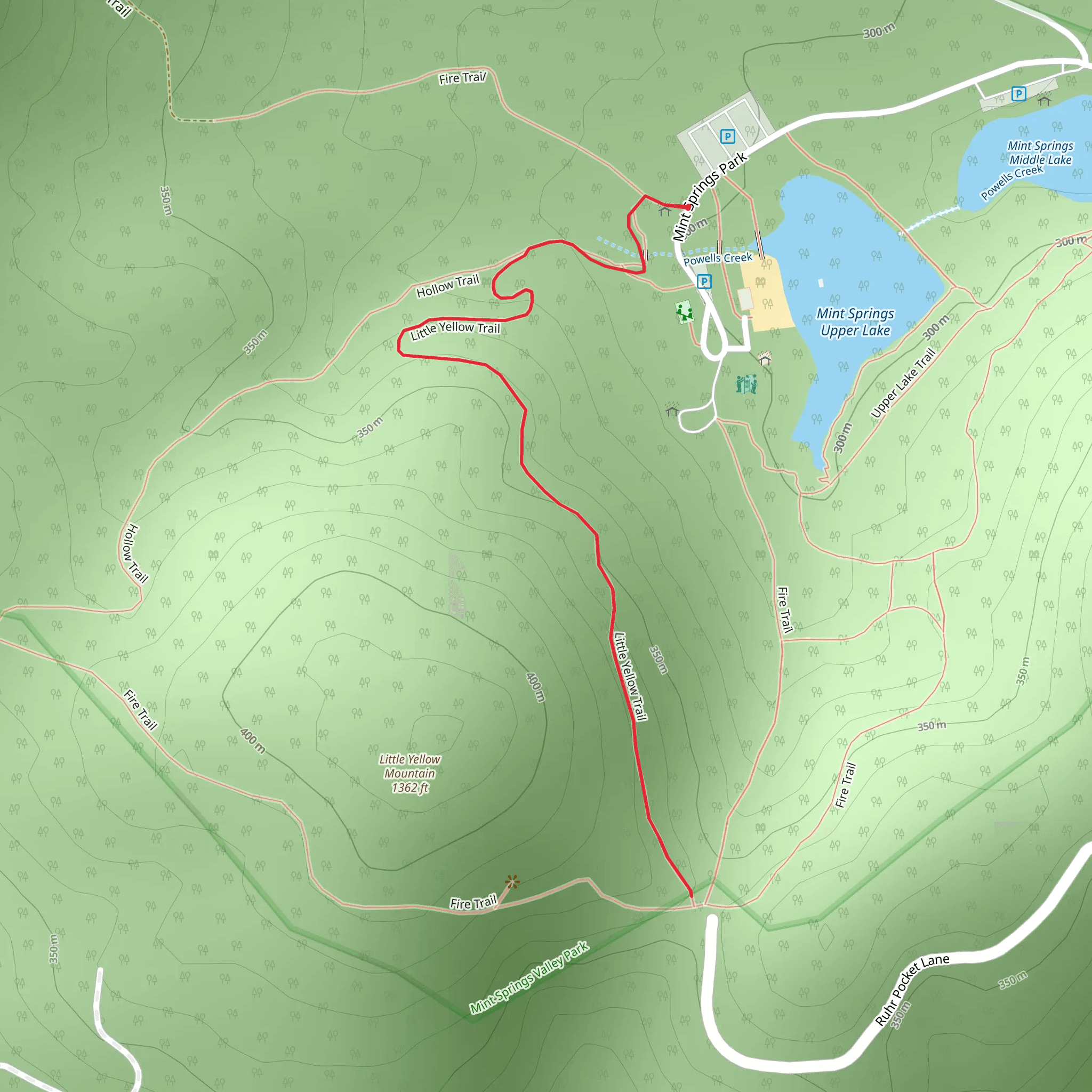 Little Yellow Trail mobile static map