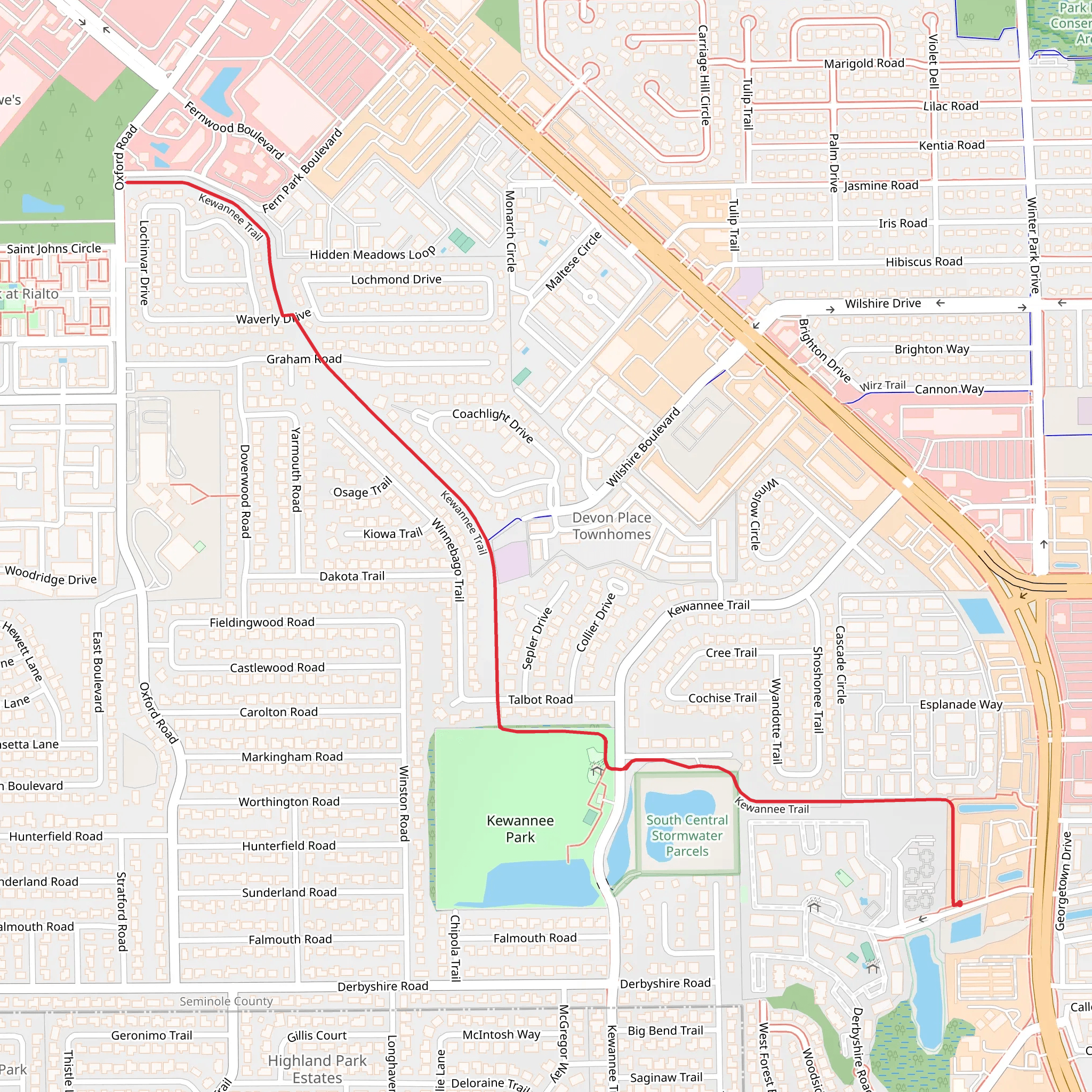 Kewannee Trail mobile static map