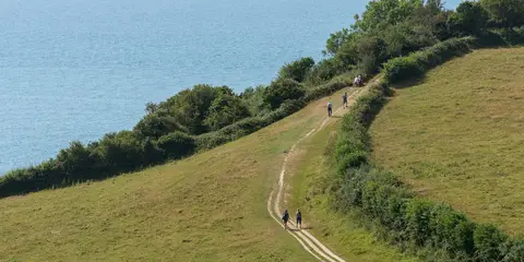 An image depicting the trail Four Pits Walk and its surrounding area.