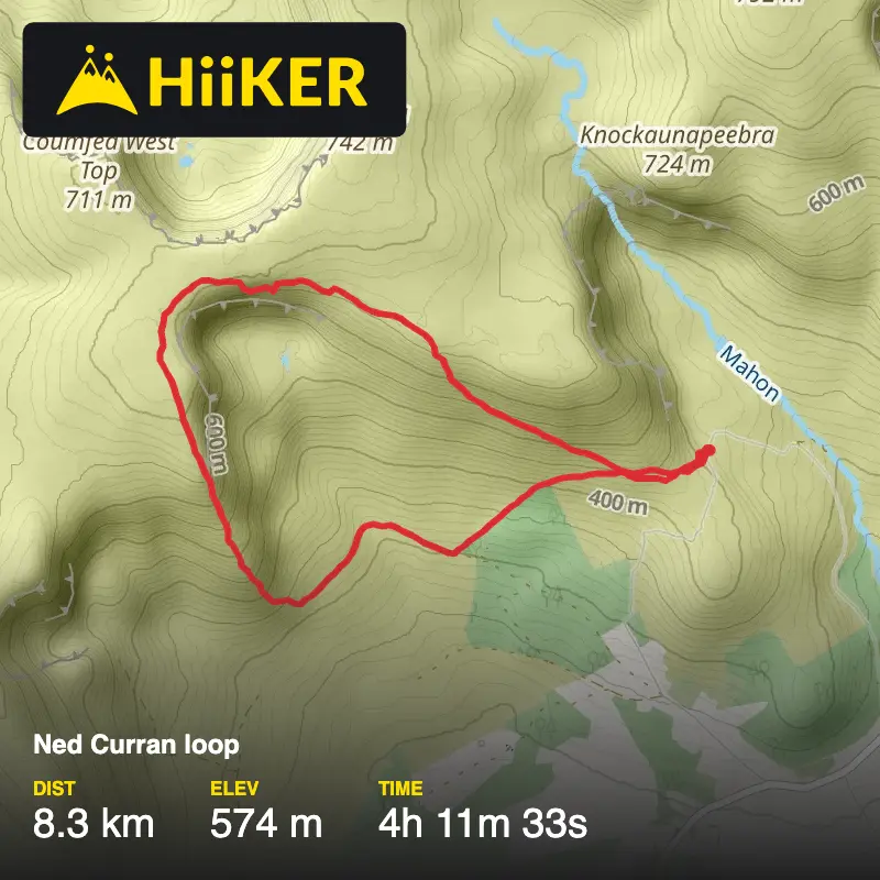 A map preview of the recording Ned Curran loop.