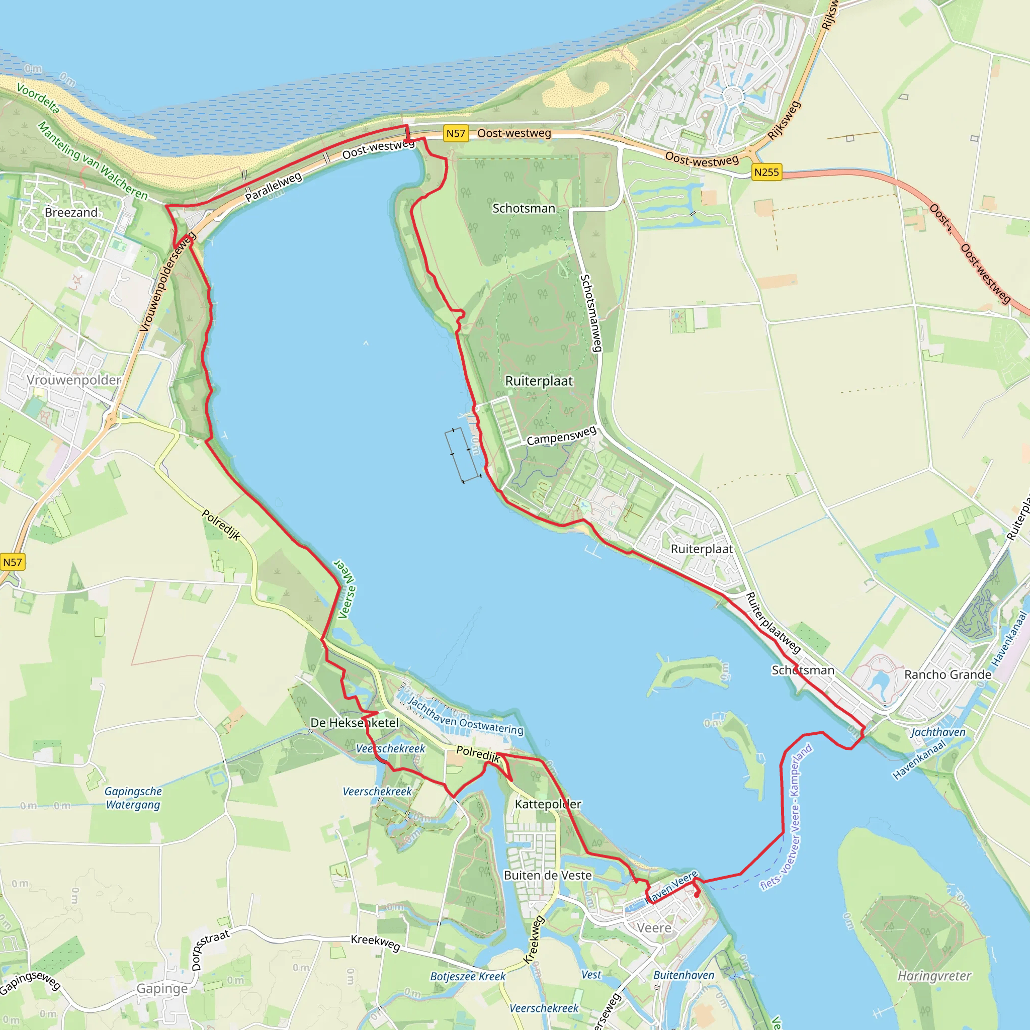 Ruiterplaat Veergat Loop mobile static map