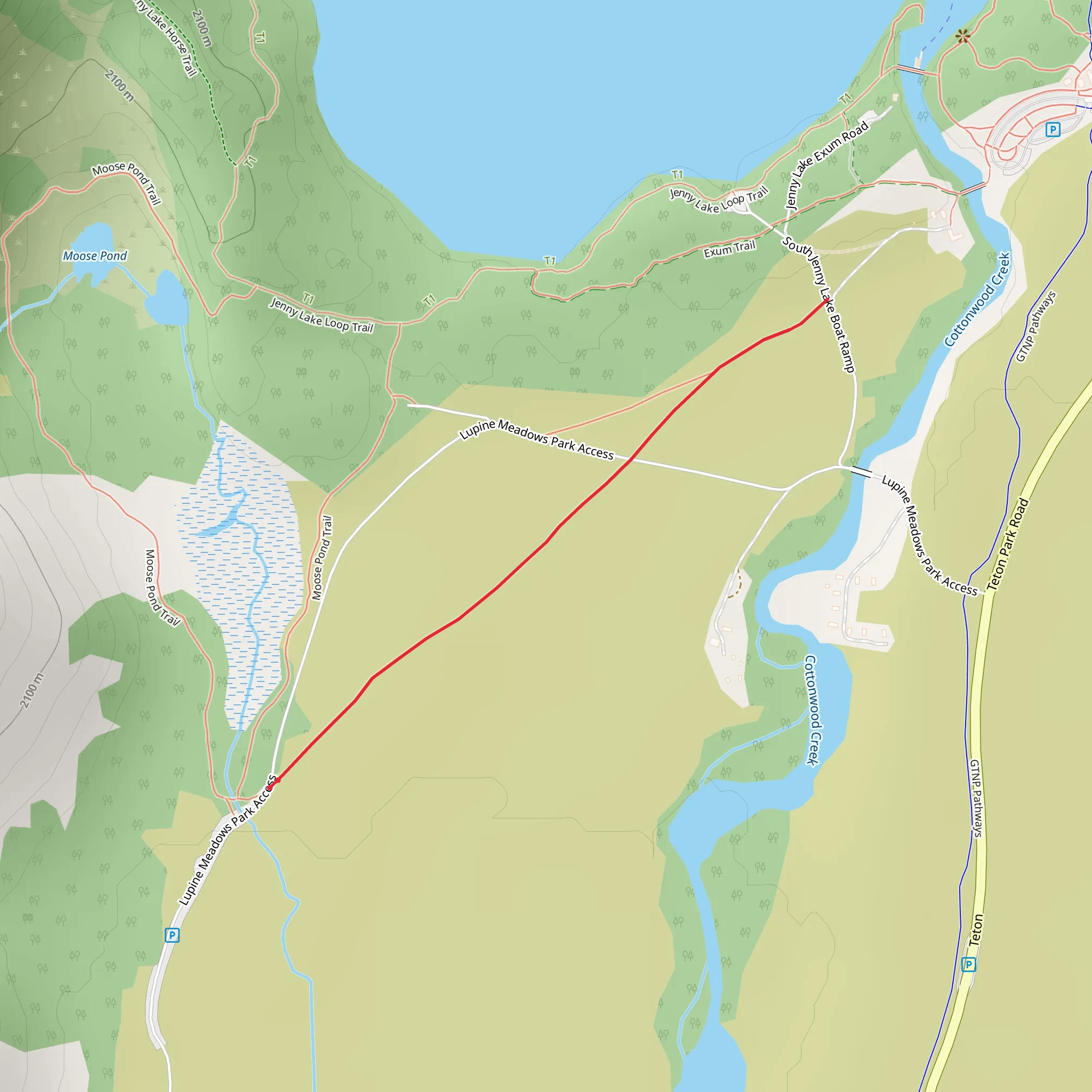 Lupine Meadows Trail mobile static map