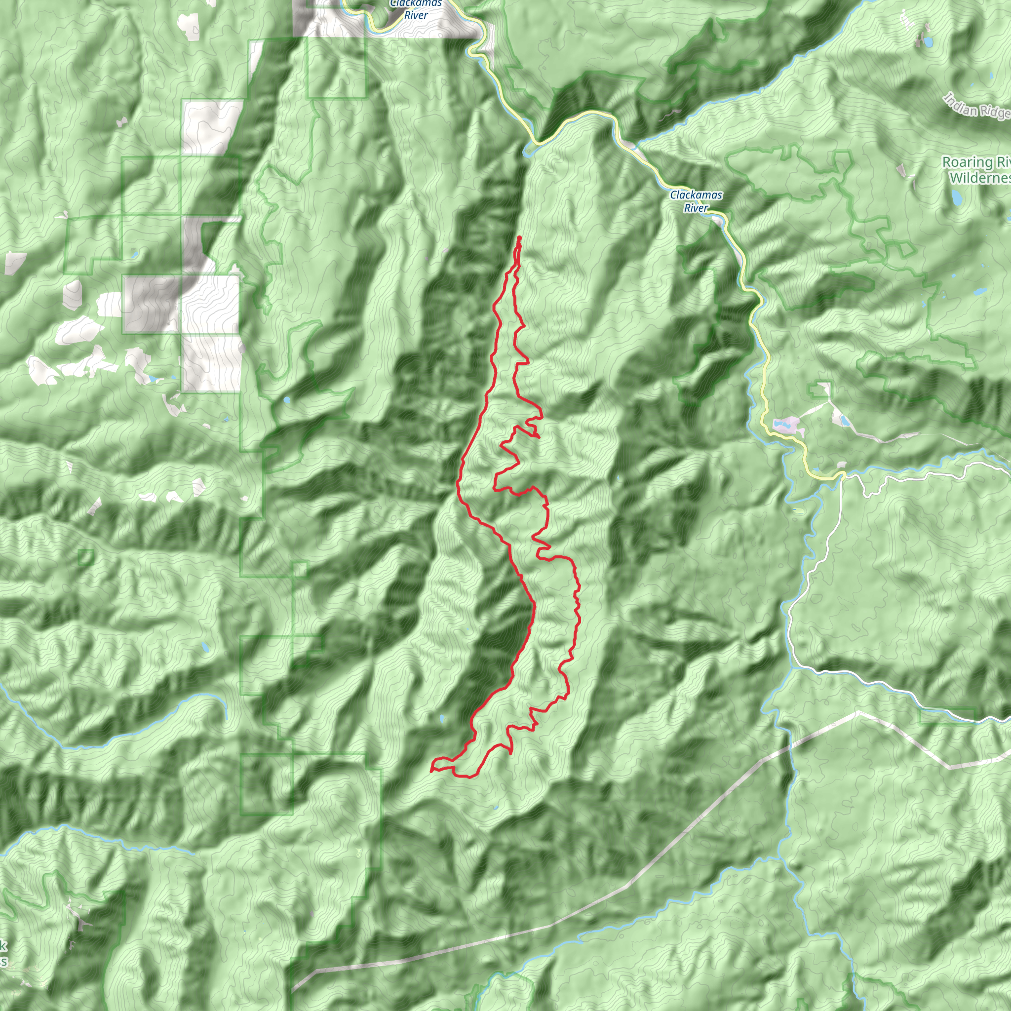 Fish Creek, Flannel Creek and Silk Creek Loop mobile static map