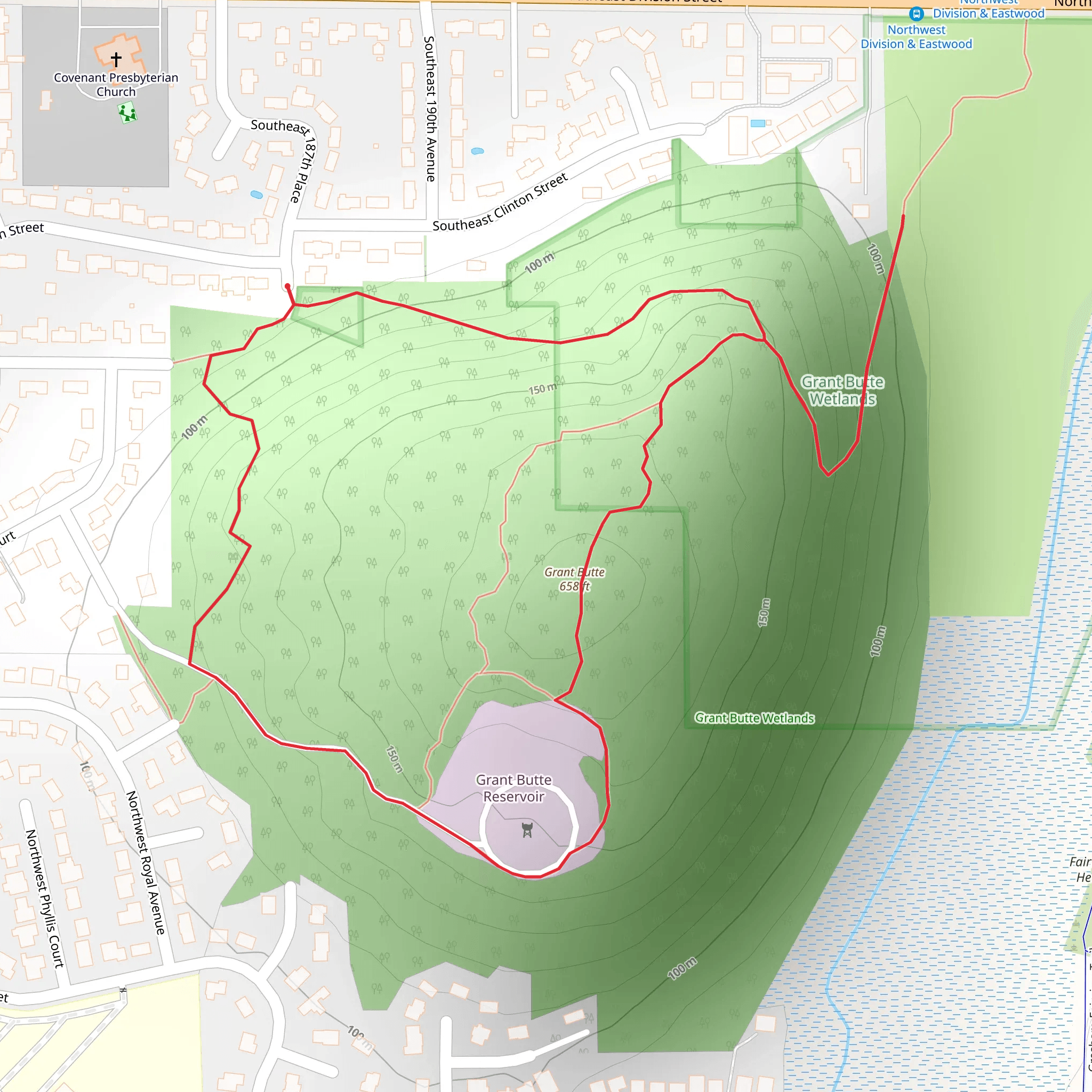 Grant Butte Loop mobile static map