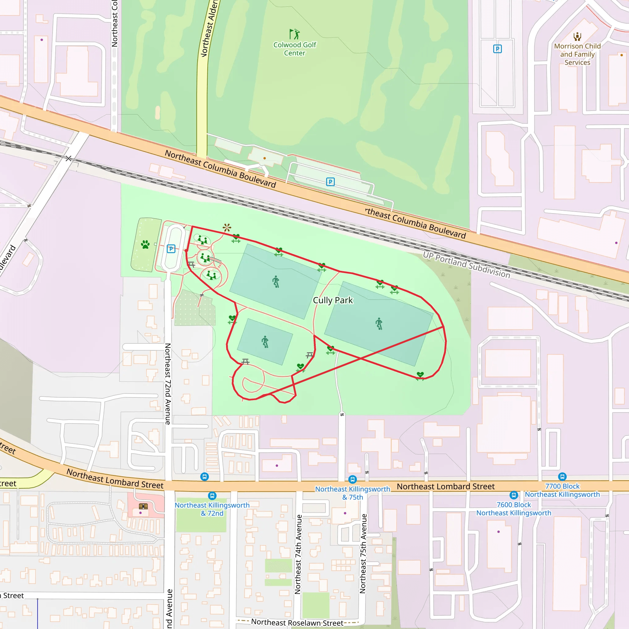 Portland Subdivision Loop mobile static map