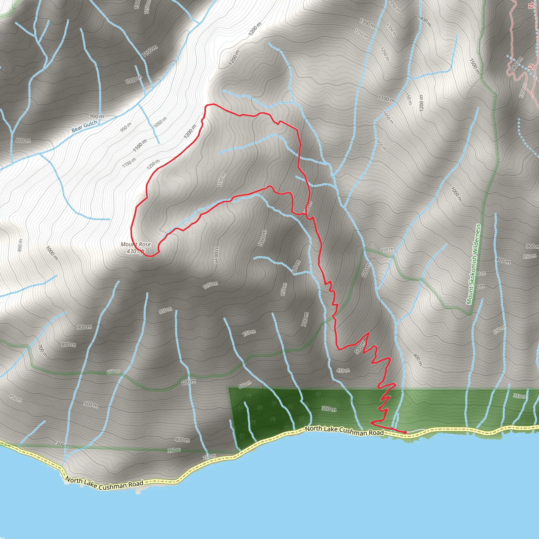 Mountain Rose Trail mobile static map