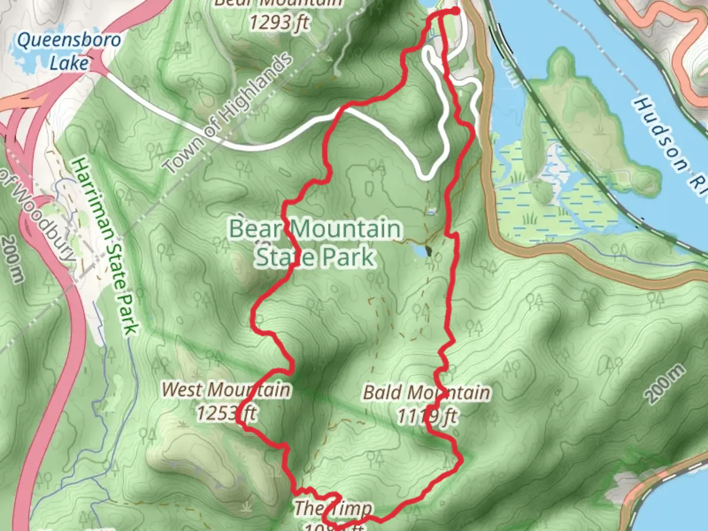 An image depicting the trail Bald Mountaina and West Mountain Loop and its surrounding area.