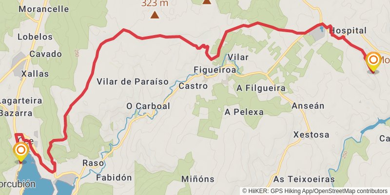 Via de la Plata stage 52 Map