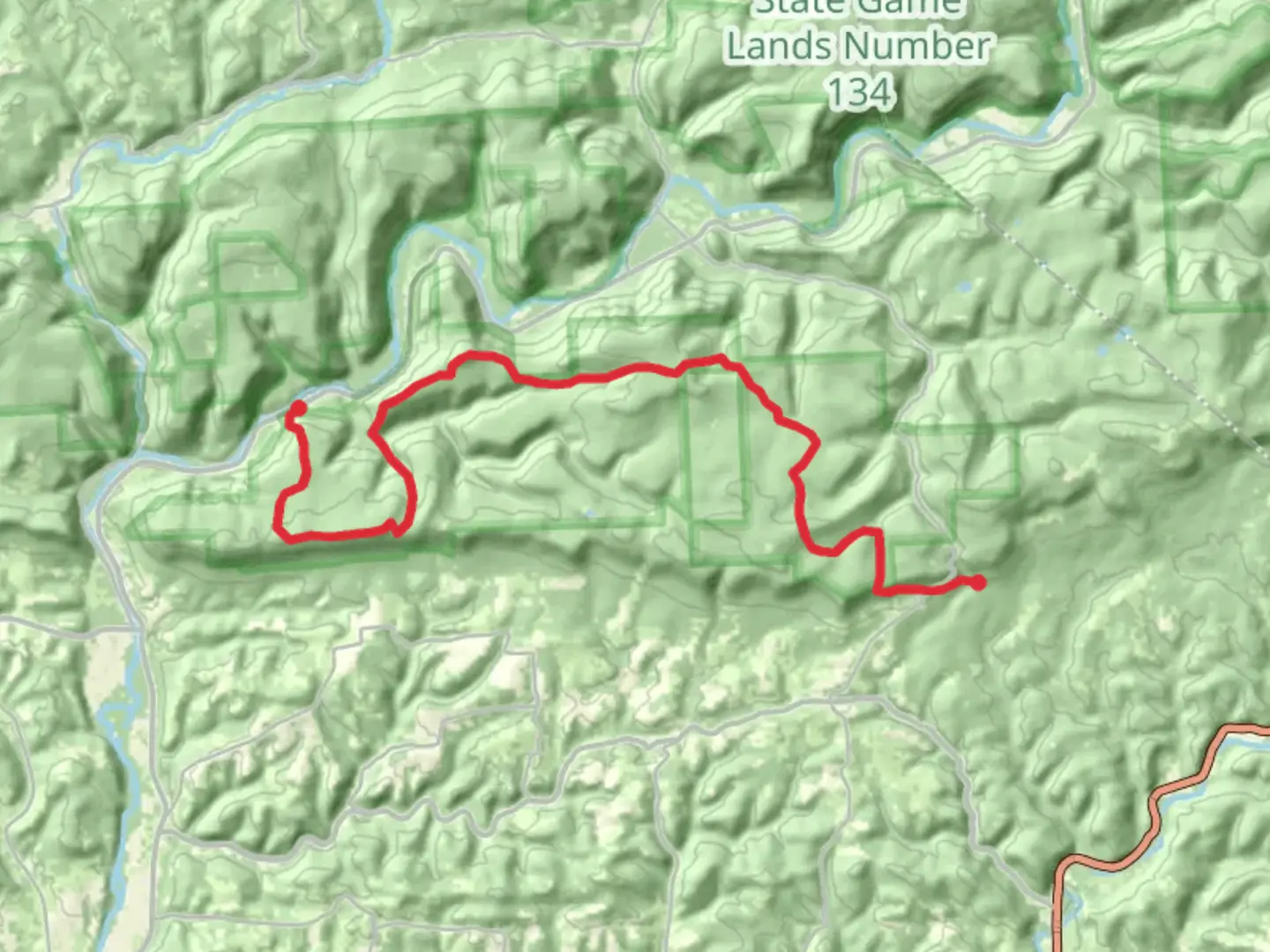 An image depicting the trail Loyalsock Trail and its surrounding area.