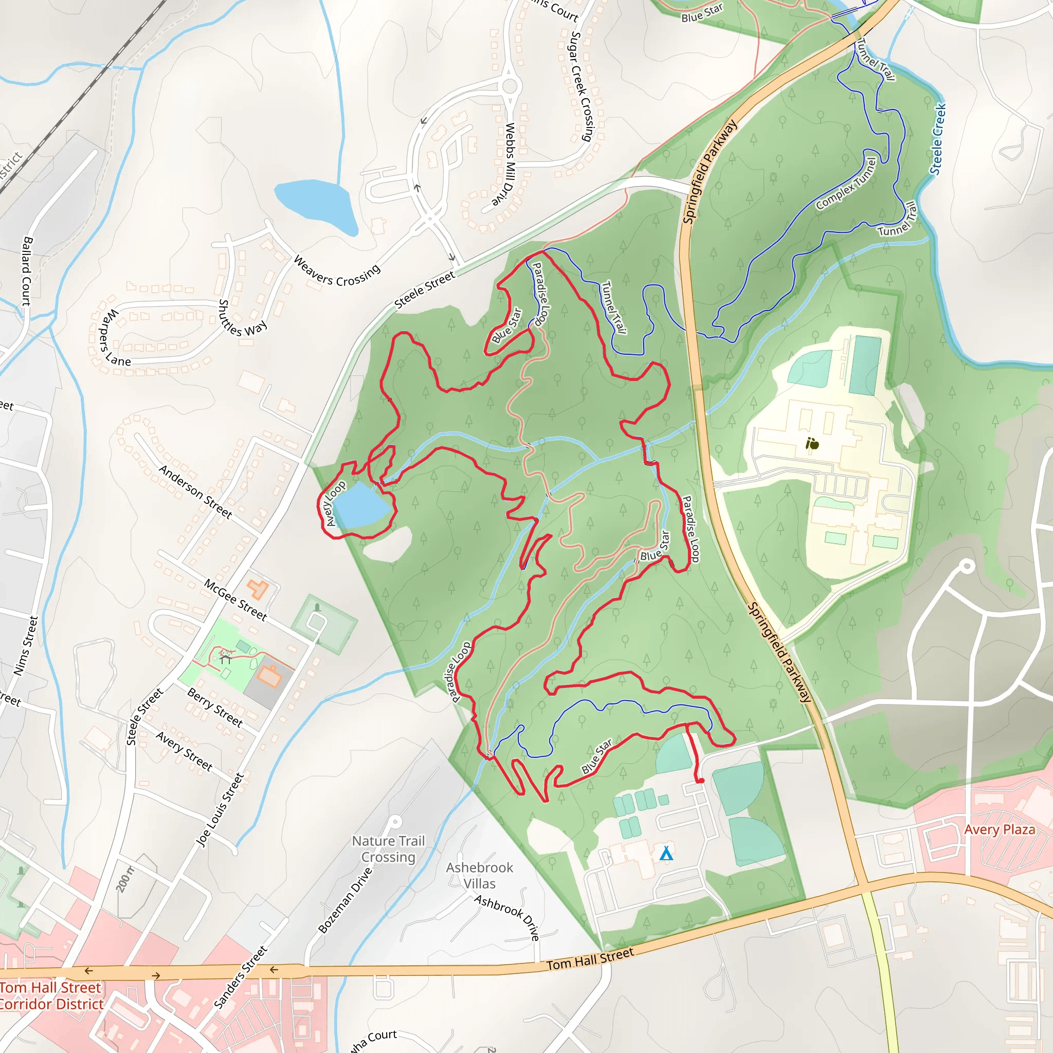 Prairie and Avery Lakes Loop mobile static map
