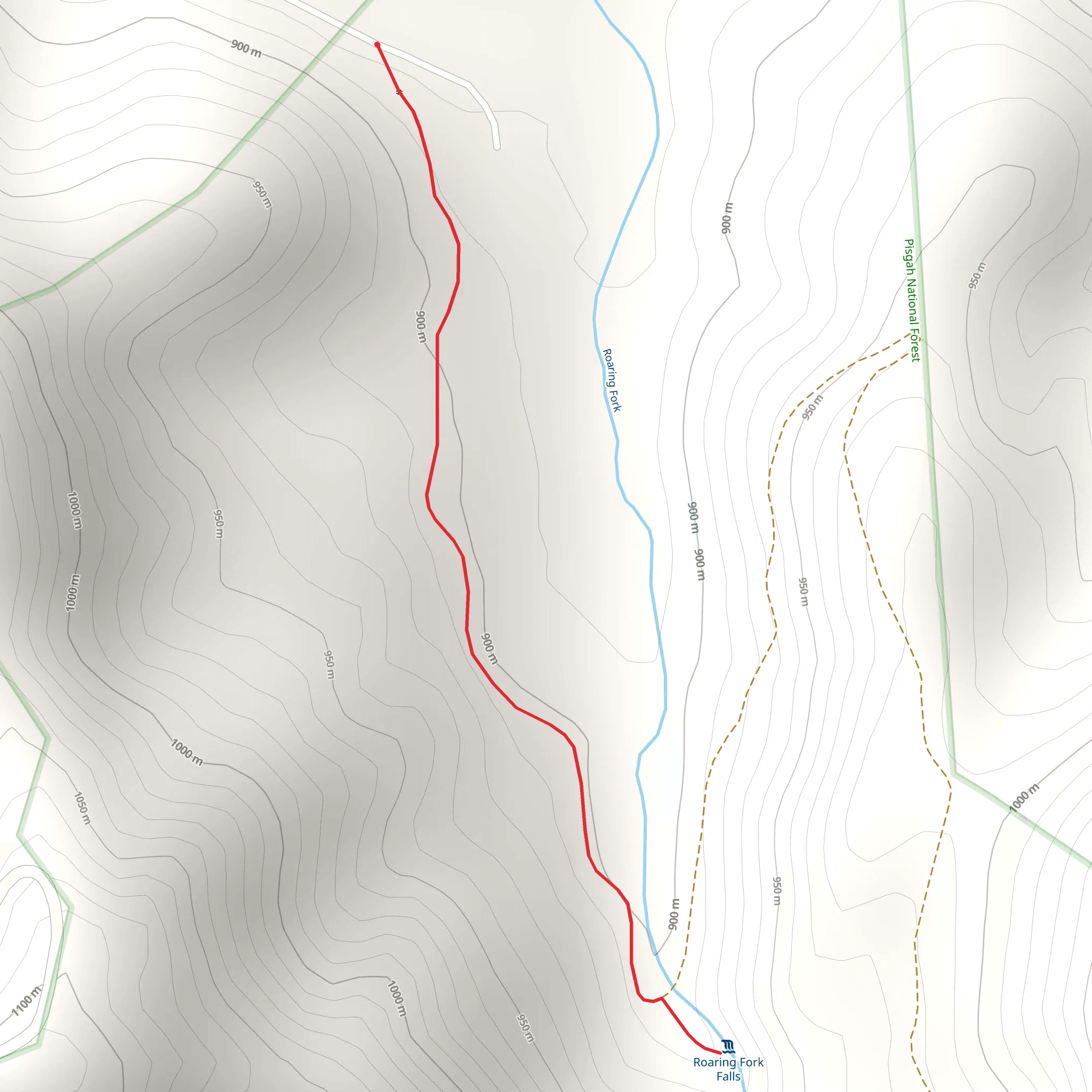 Roaring Fork Creek Falls Trail mobile static map