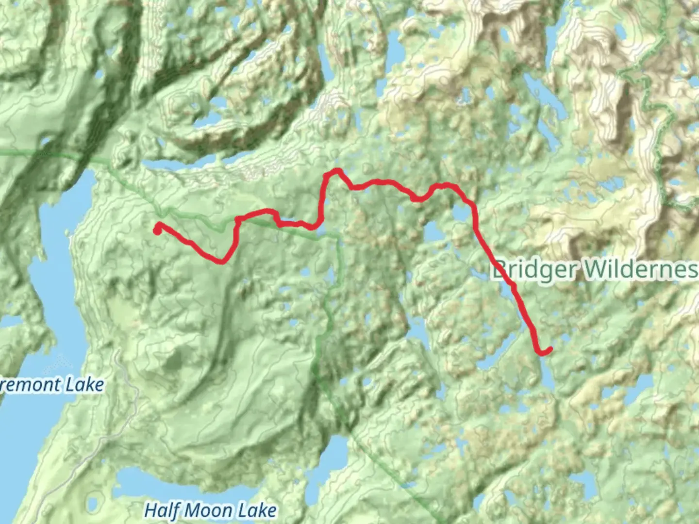 An image depicting the trail Pole Creek Trail and Highline Trail and its surrounding area.