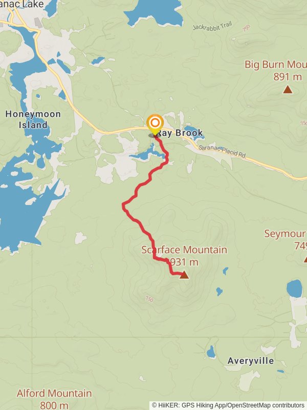 Scarface Mountain Trail mobile static map