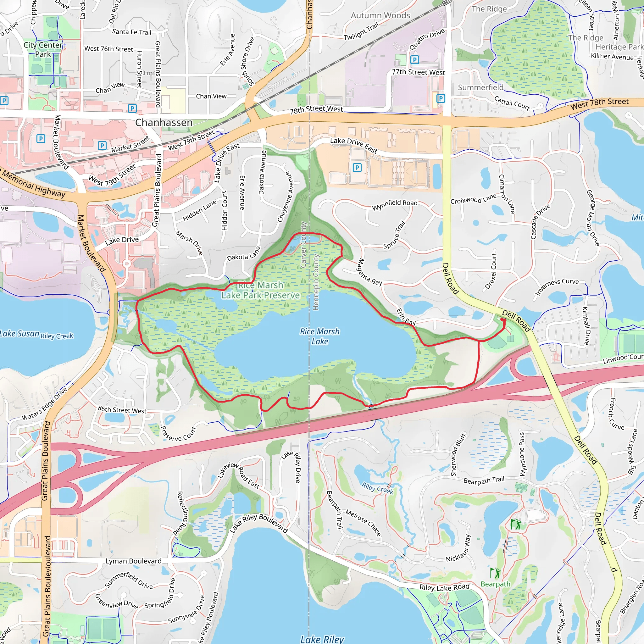 Rice Marsh Lake mobile static map