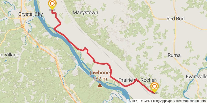 American Discovery Trail - South stage 28 Map