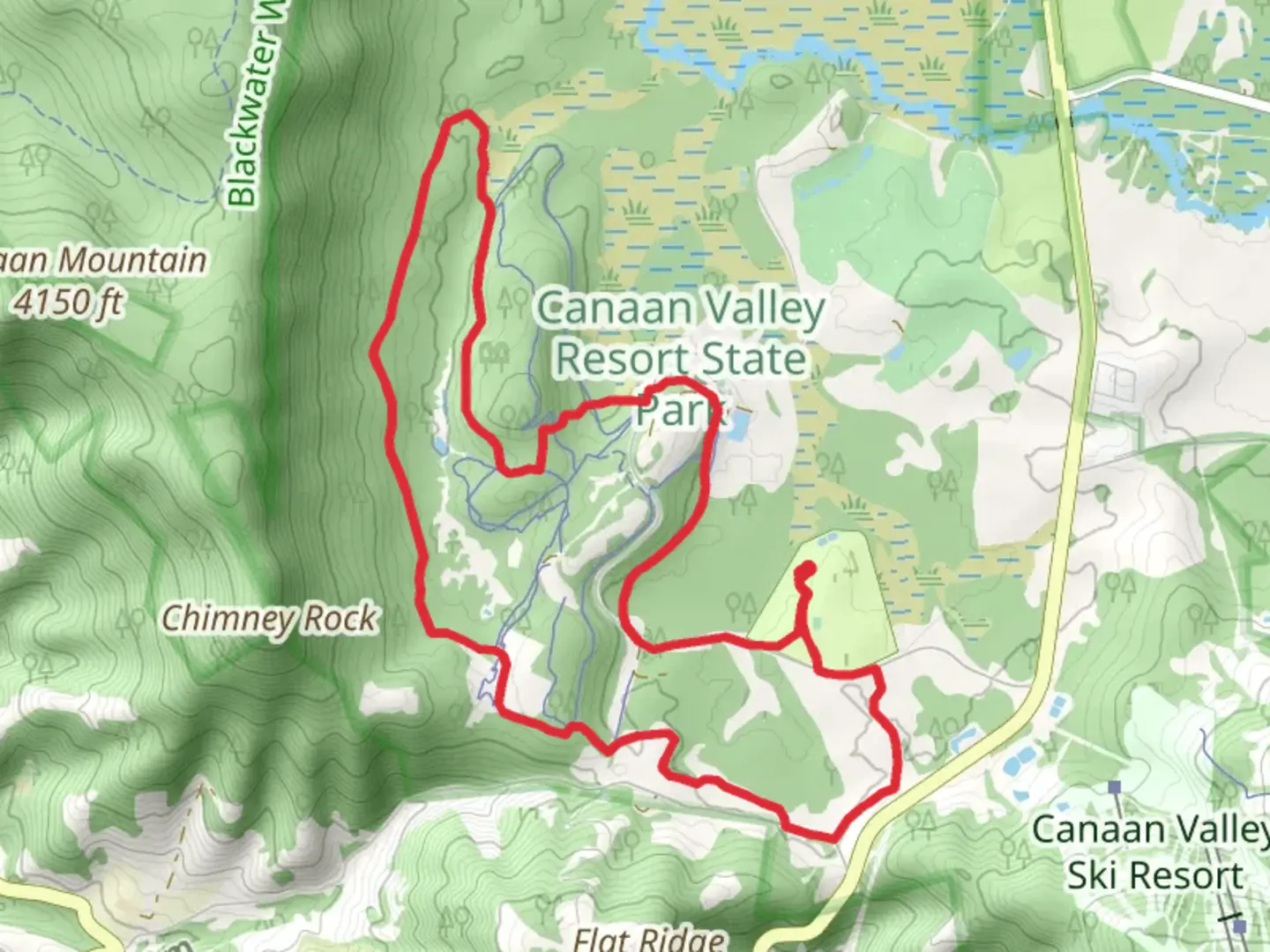 An image depicting the trail ADA West, Railroad Grade Trail and Promised Land Trail and its surrounding area.