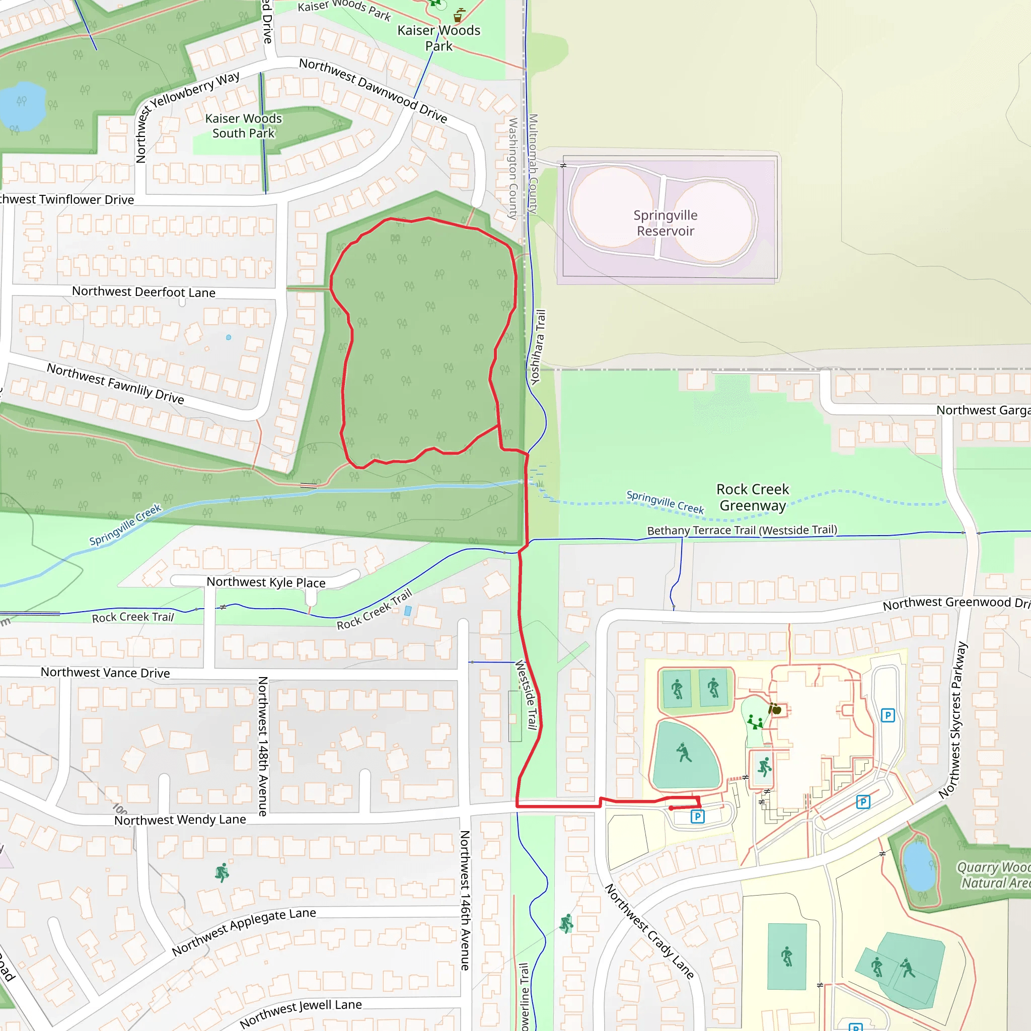 Springville Creek Loop mobile static map