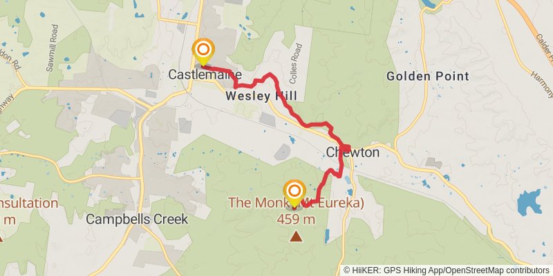 Dry Diggings Track alt 3 Map