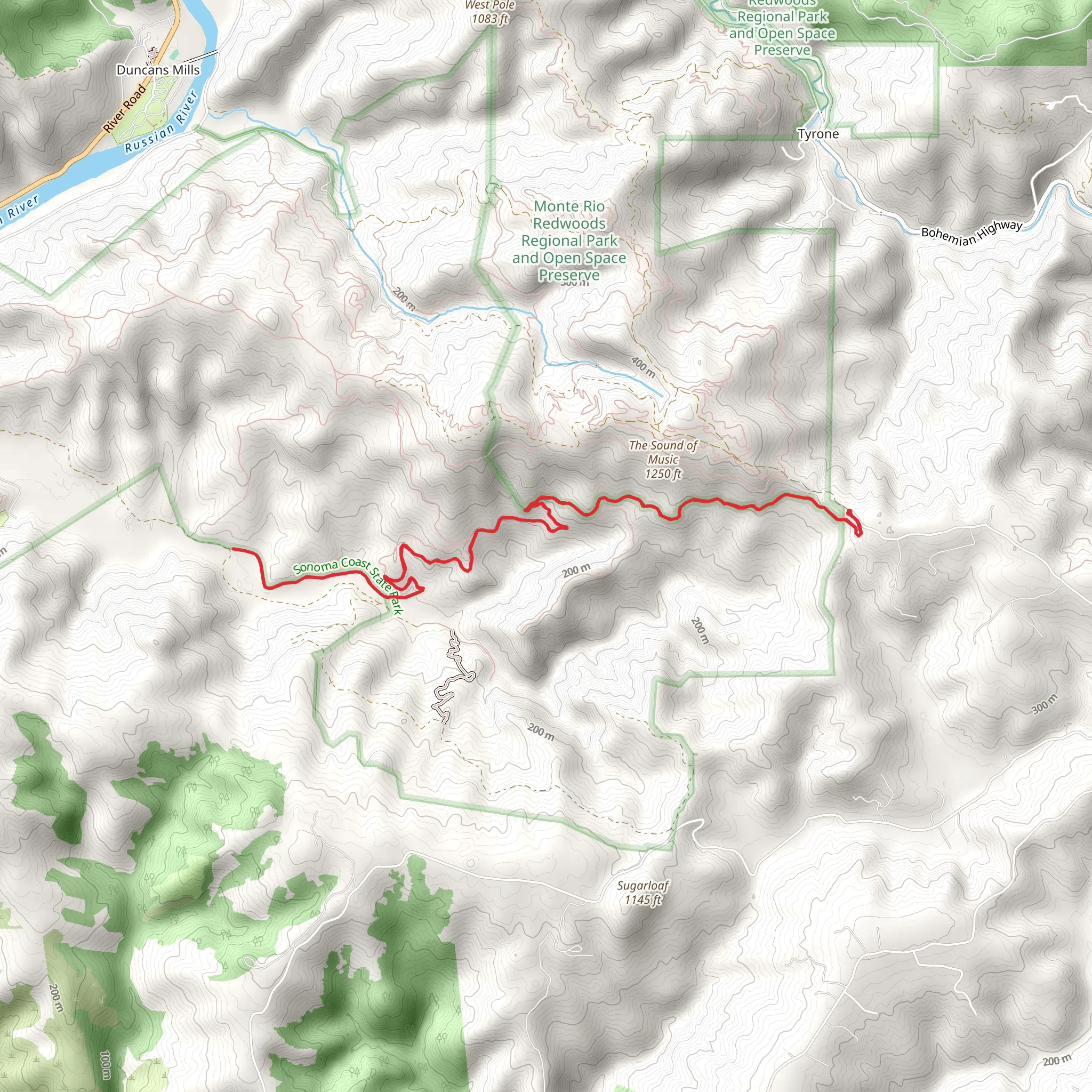Willow Creek Road mobile static map