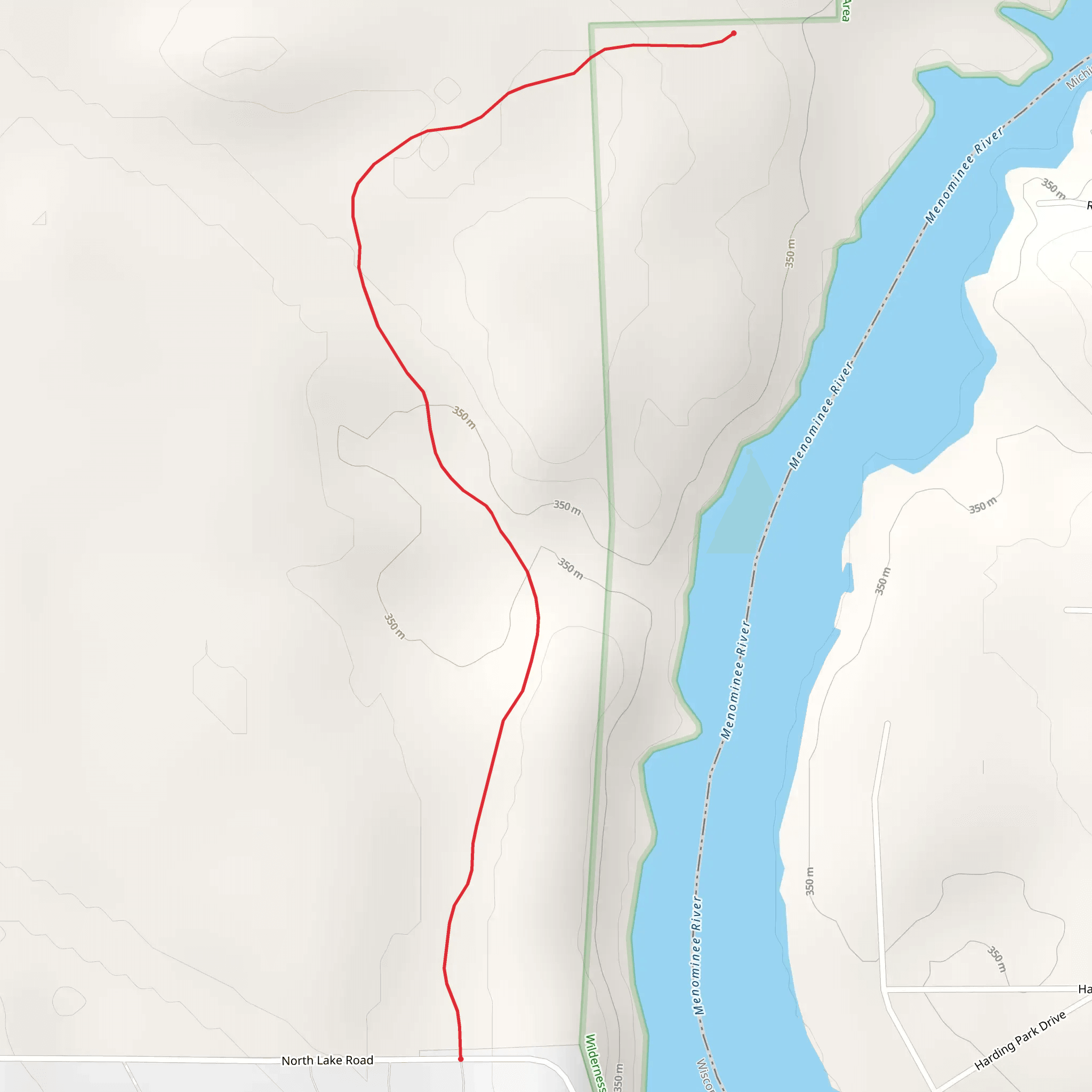 Menominee River Walkalong mobile static map