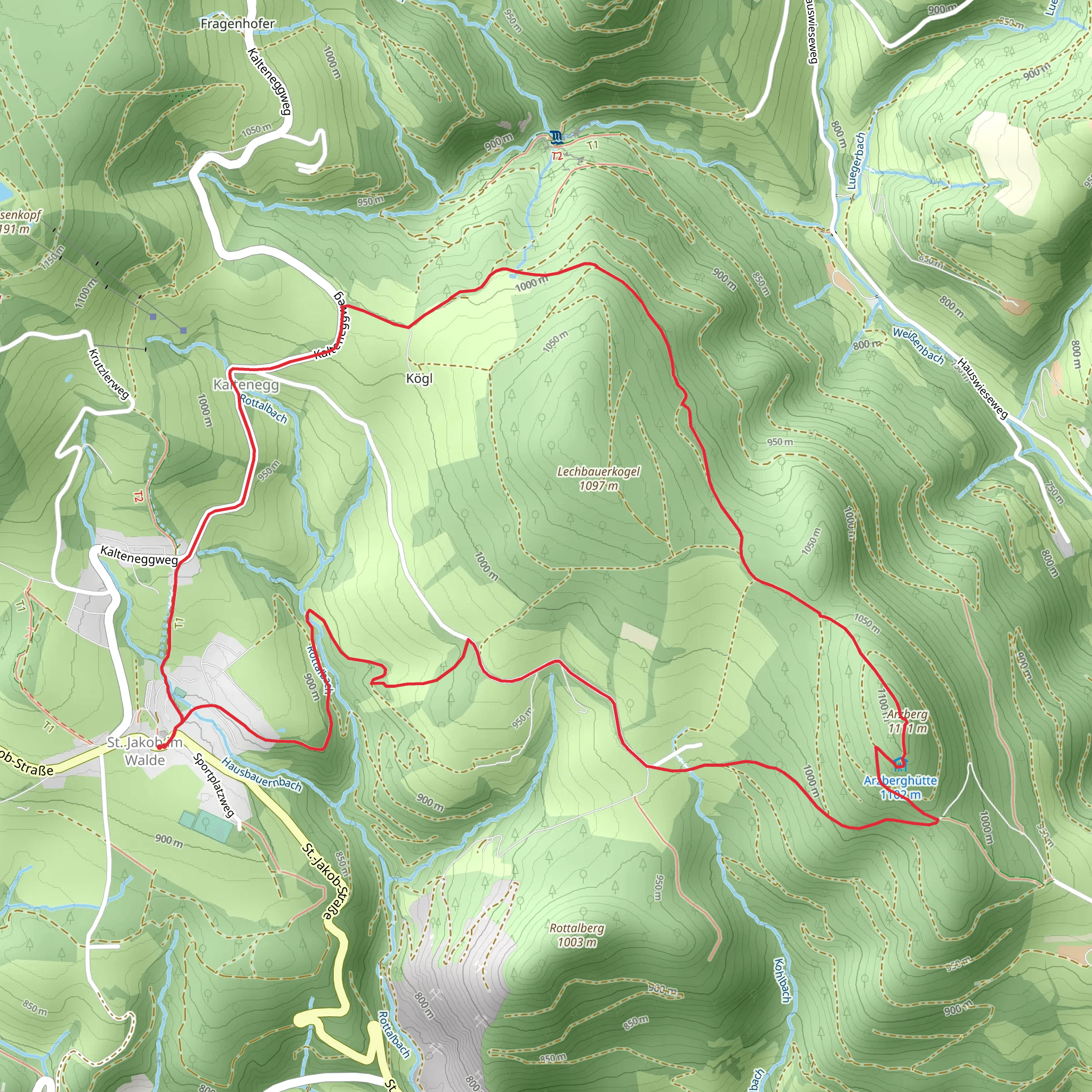 Arzbergrundweg Loop mobile static map